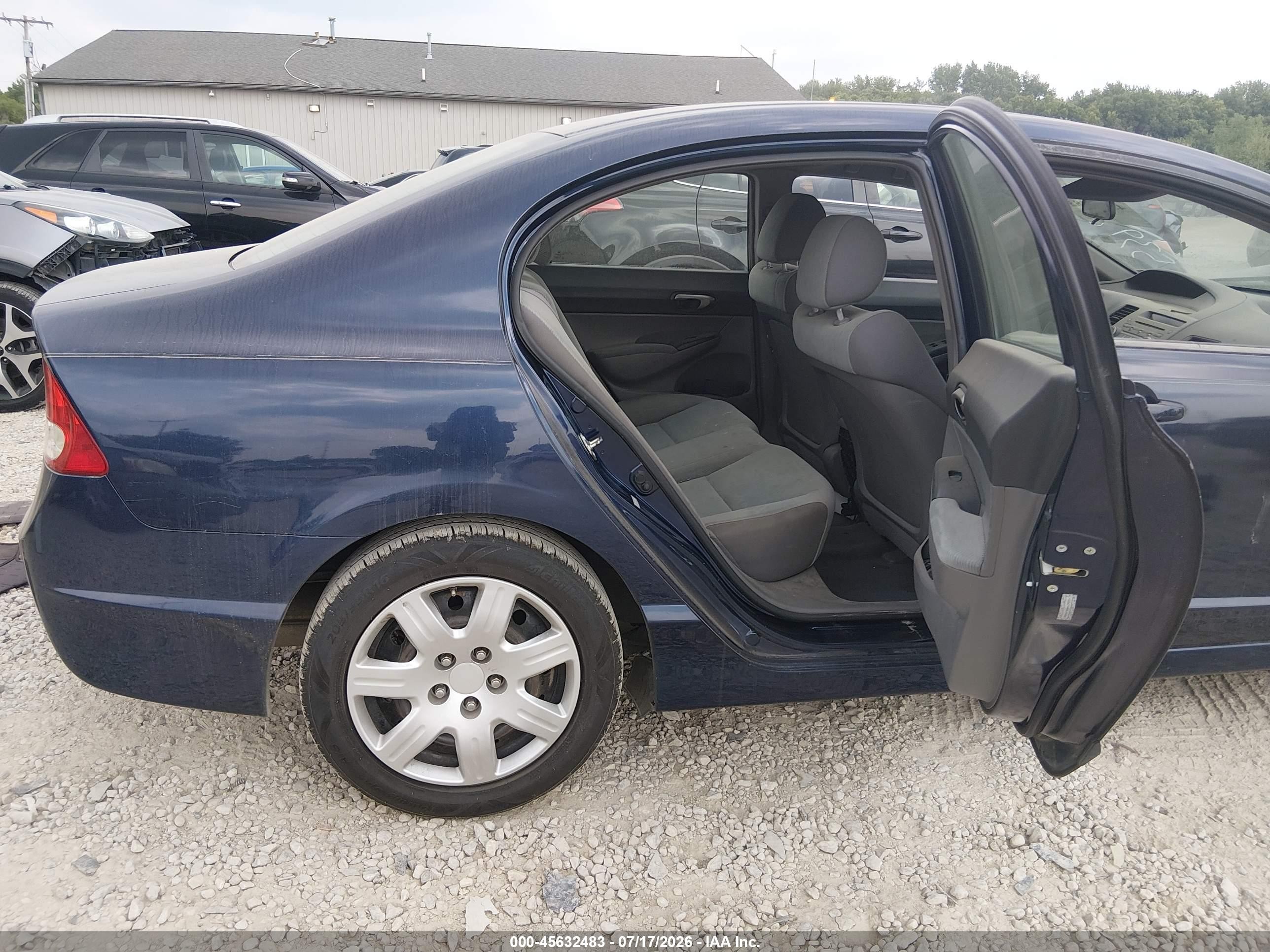 2010 Honda Civic Lx Blue vin: 2HGFA1F55AH539275