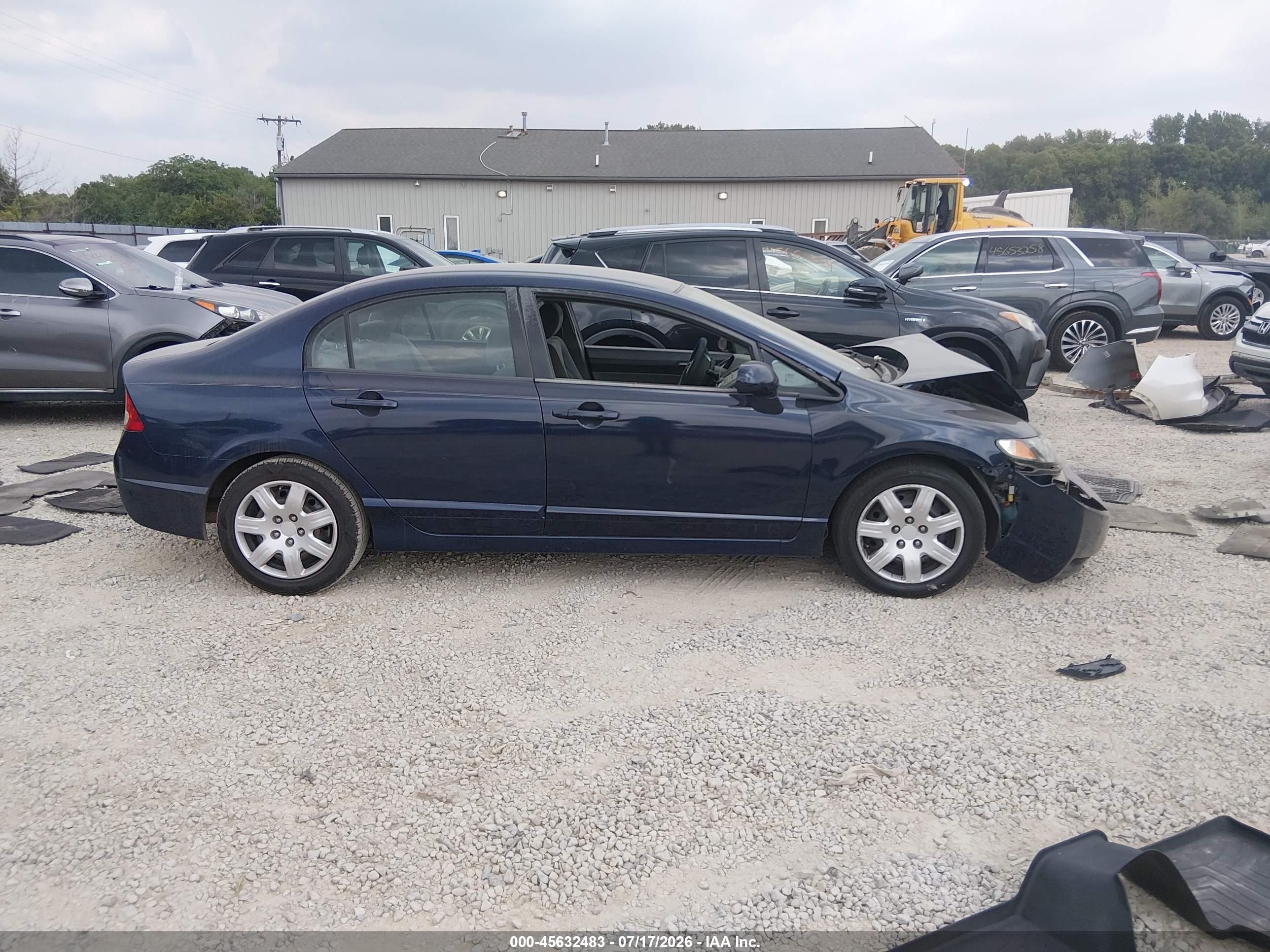 2010 Honda Civic Lx Blue vin: 2HGFA1F55AH539275