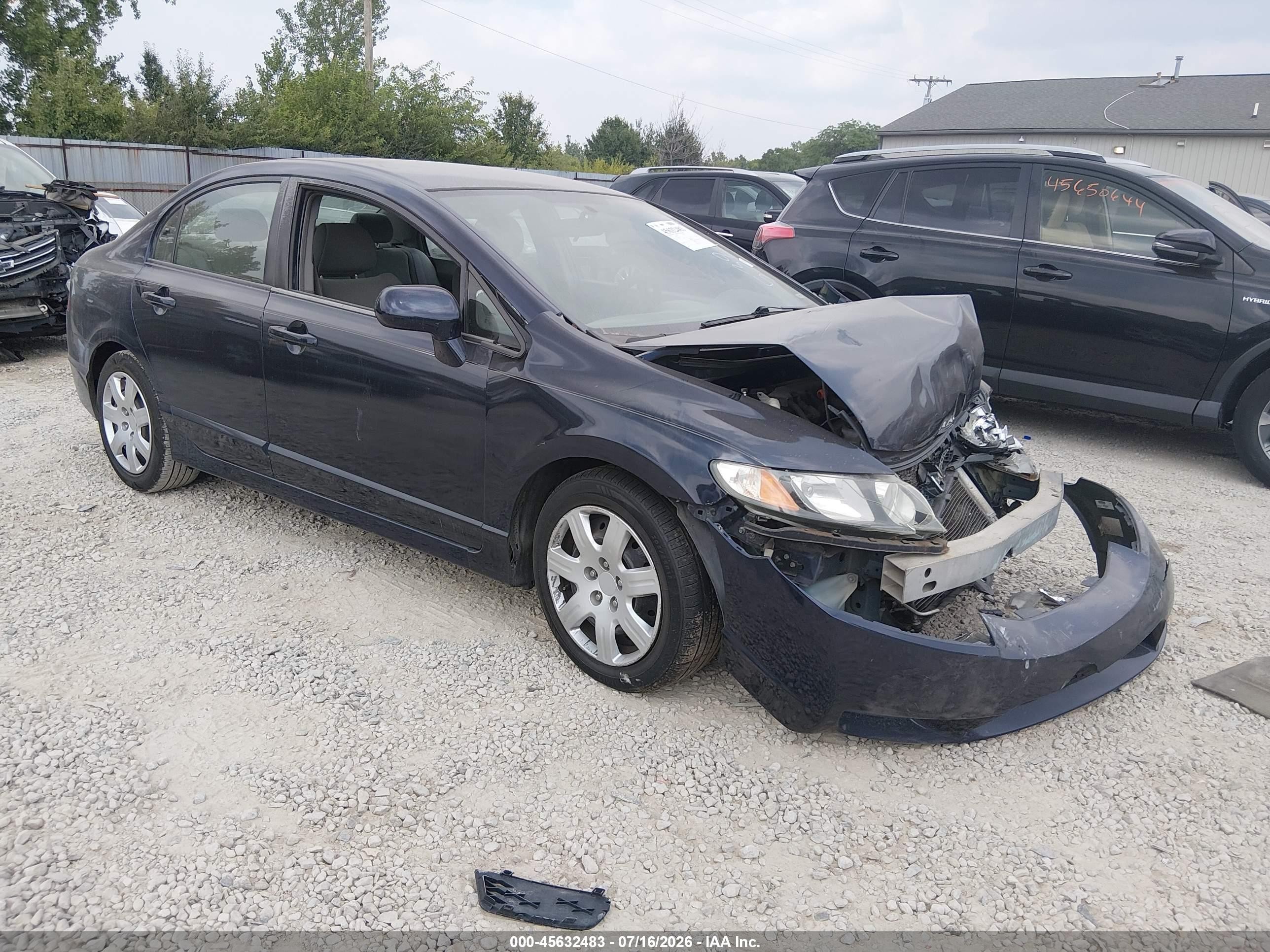 2010 Honda Civic Lx Blue vin: 2HGFA1F55AH539275