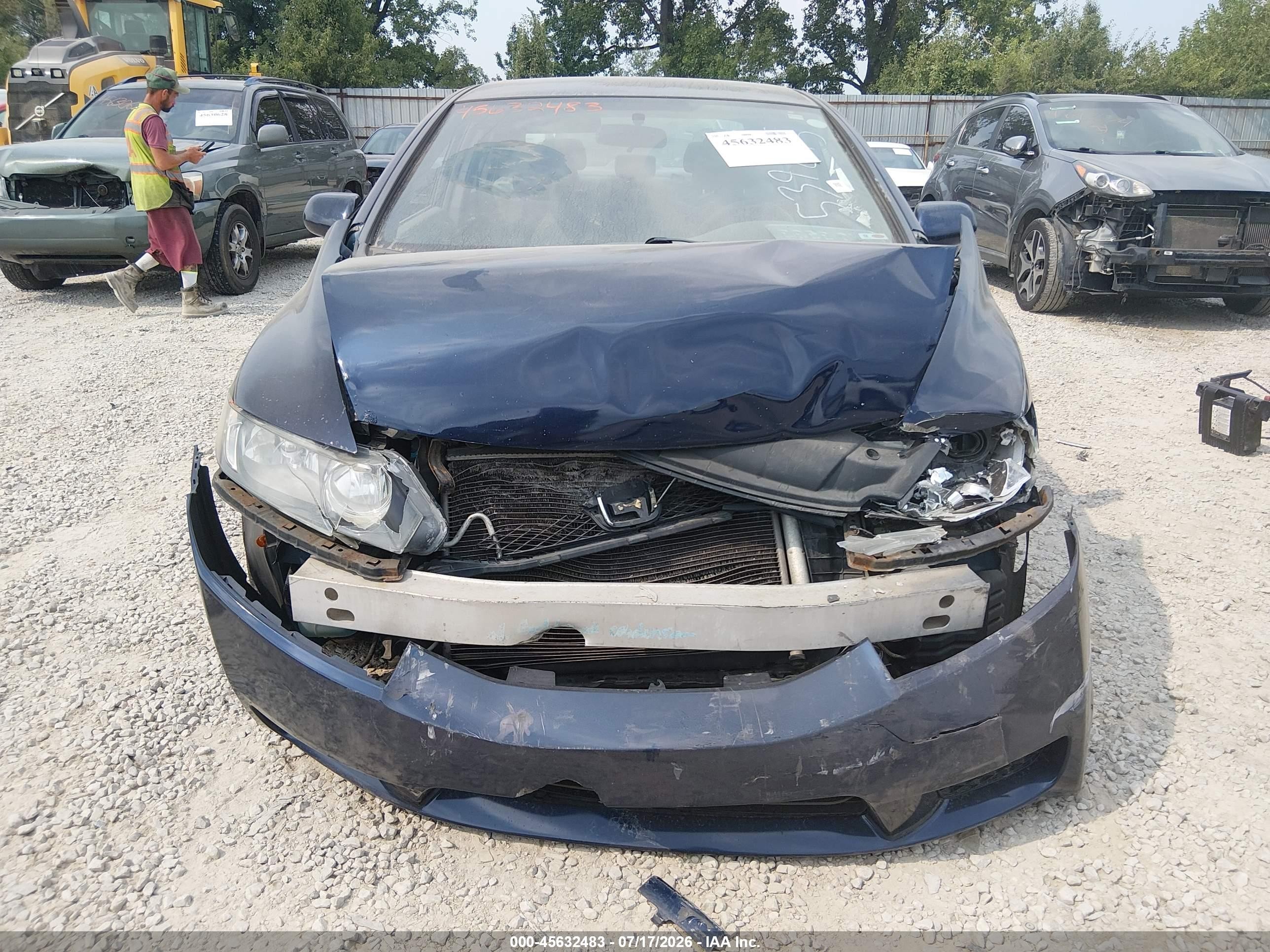 2010 Honda Civic Lx Blue vin: 2HGFA1F55AH539275