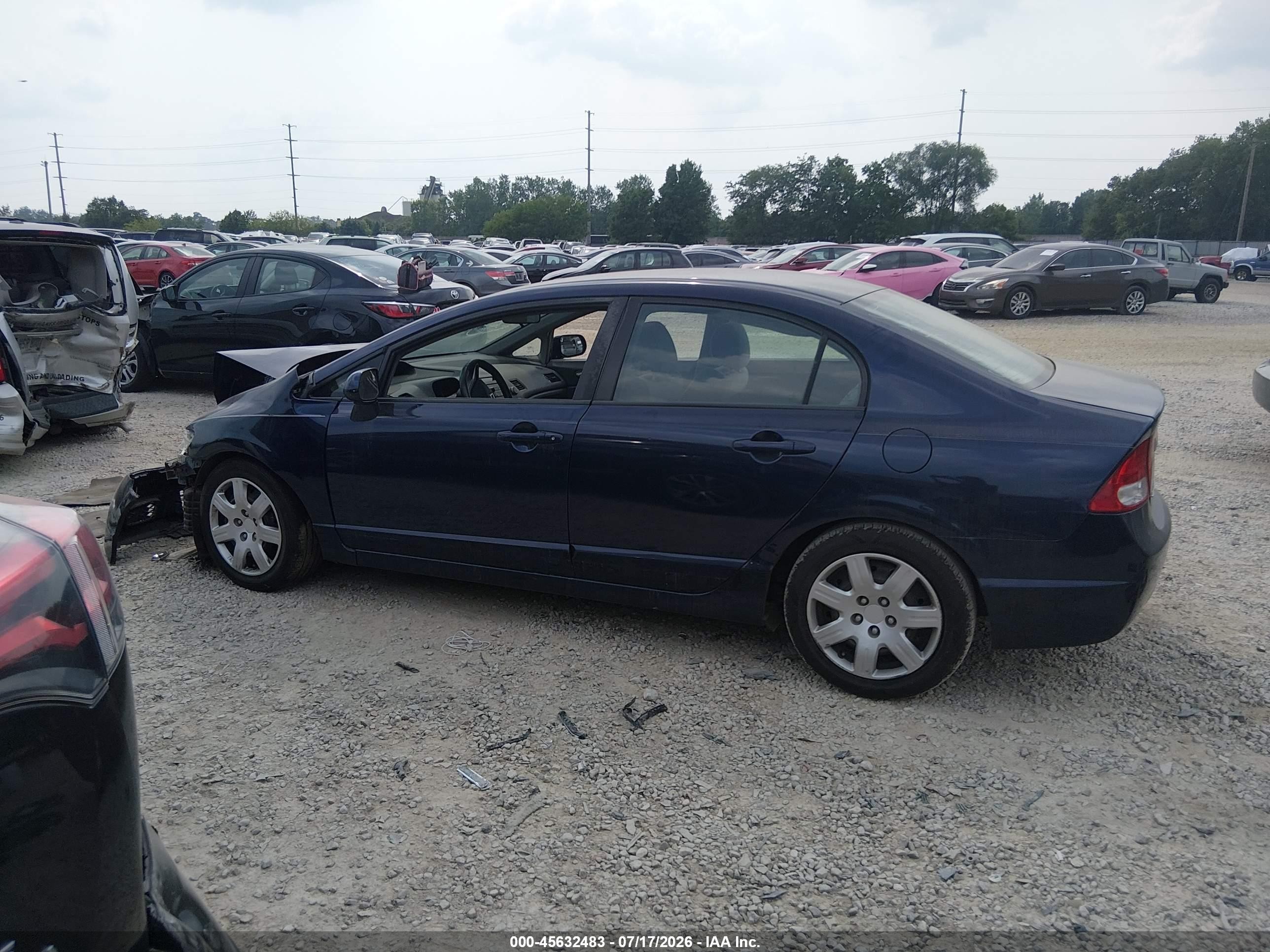2010 Honda Civic Lx Blue vin: 2HGFA1F55AH539275