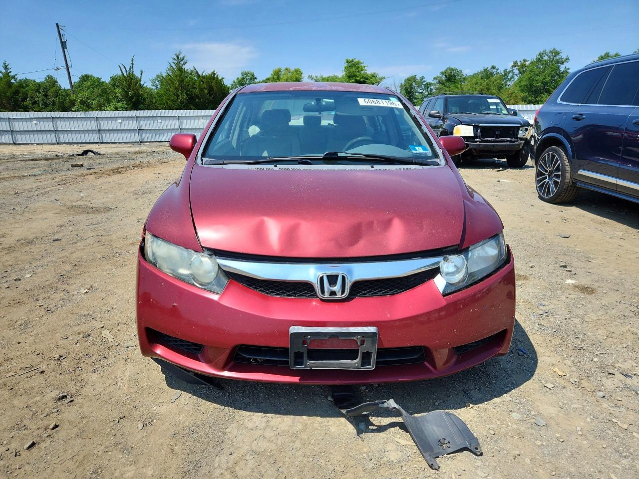 2010 Honda Civic Lx Maroon vin: 2HGFA1F55AH546792