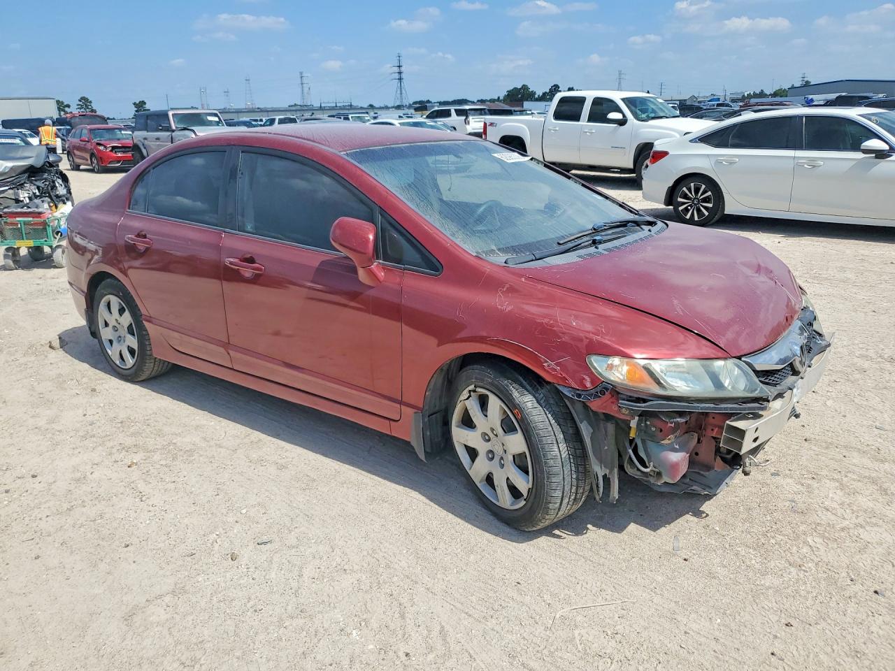 2010 Honda Civic Lx Maroon vin: 2HGFA1F55AH562510