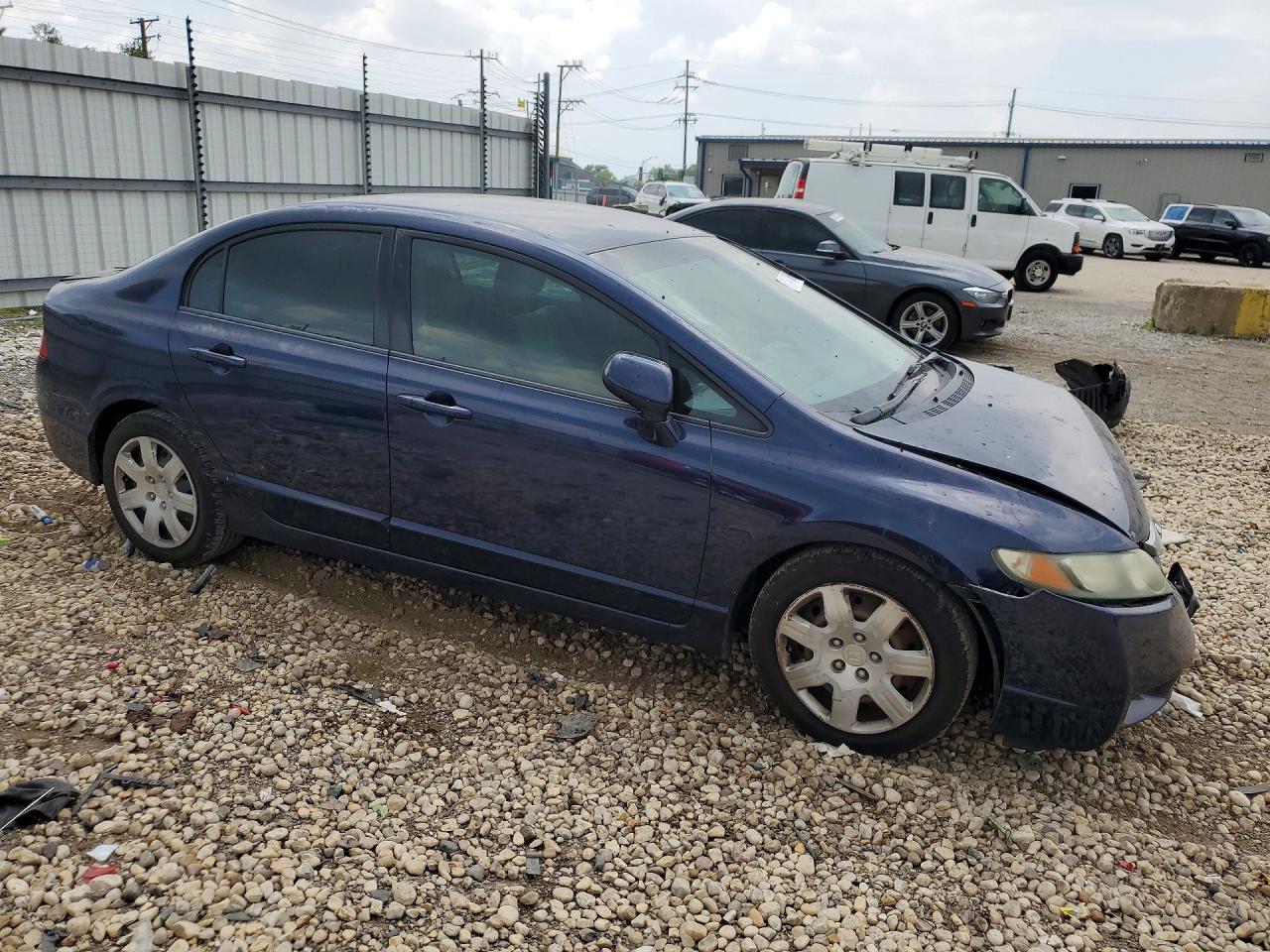 2010 Honda Civic Lx Blue vin: 2HGFA1F55AH566217