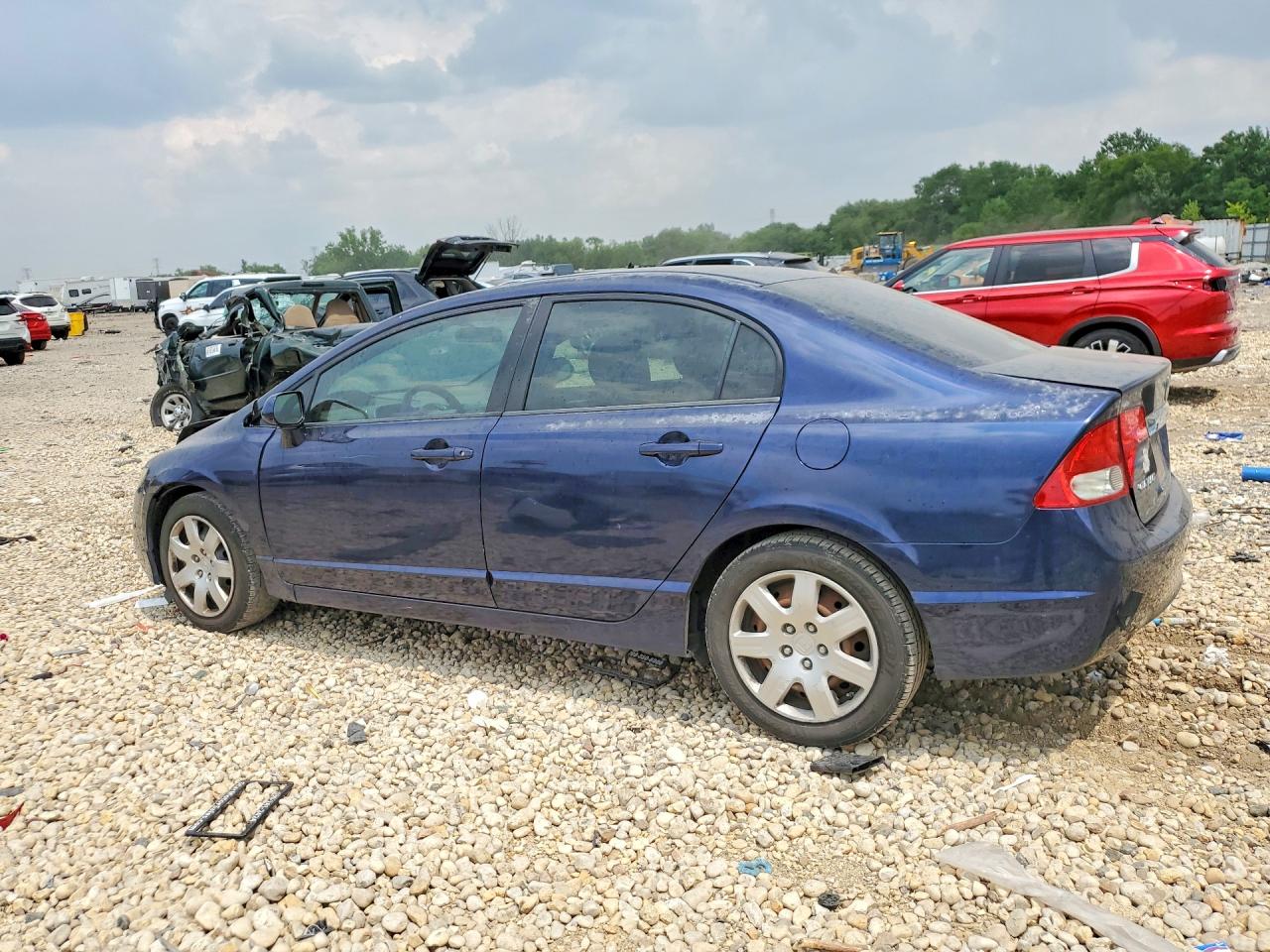 2010 Honda Civic Lx Blue vin: 2HGFA1F55AH566217