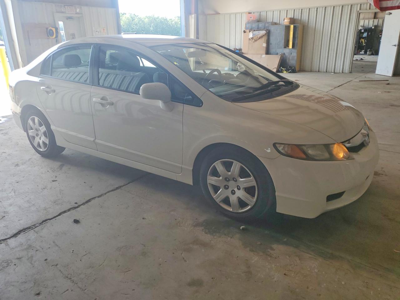 2010 Honda Civic Lx White vin: 2HGFA1F55AH579260