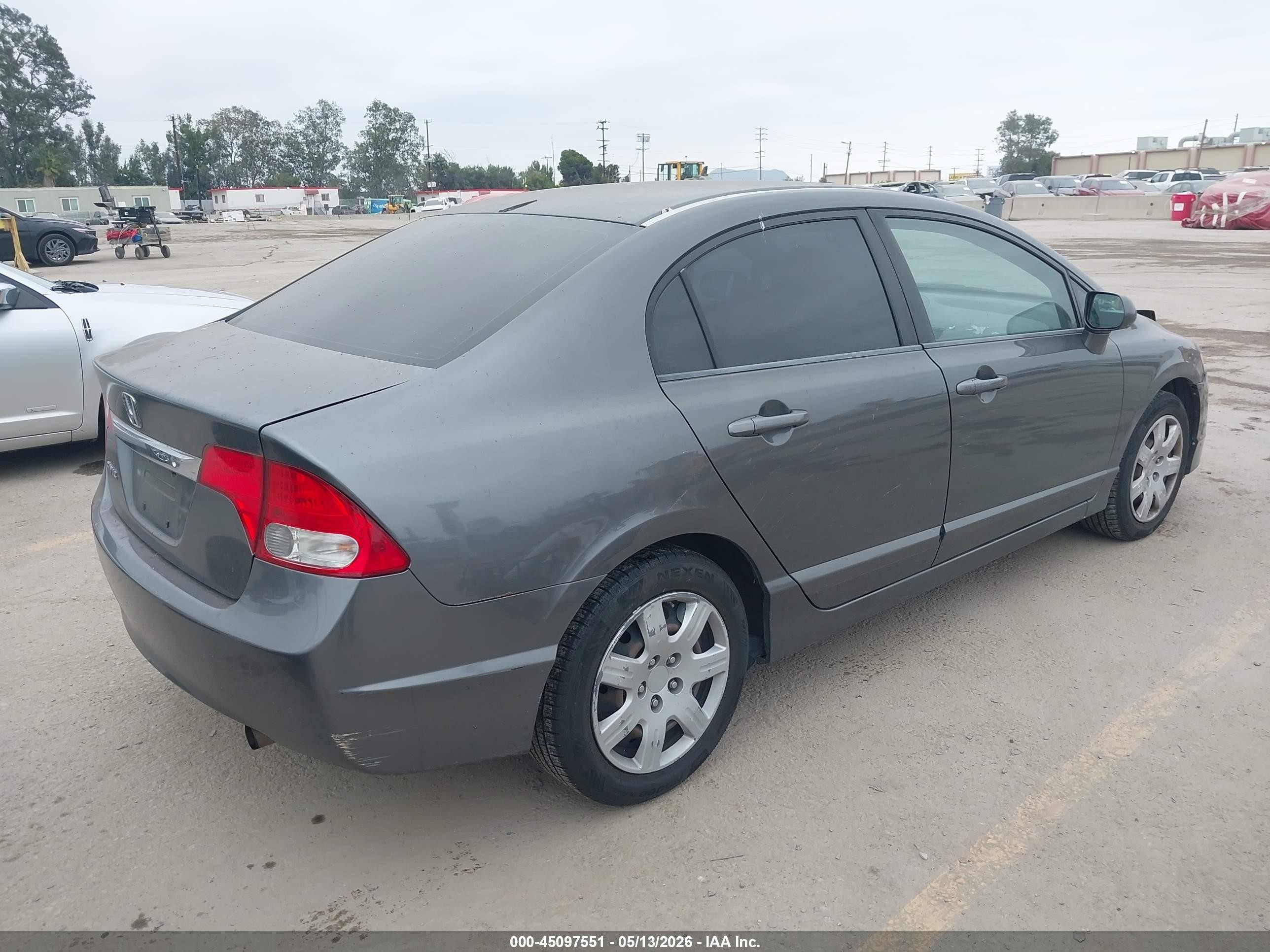 2010 Honda Civic Lx Gray vin: 2HGFA1F55AH581932