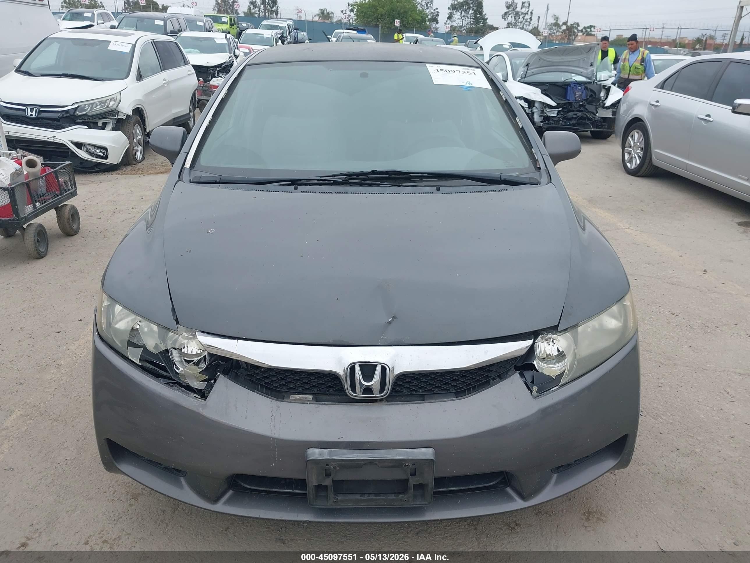 2010 Honda Civic Lx Gray vin: 2HGFA1F55AH581932