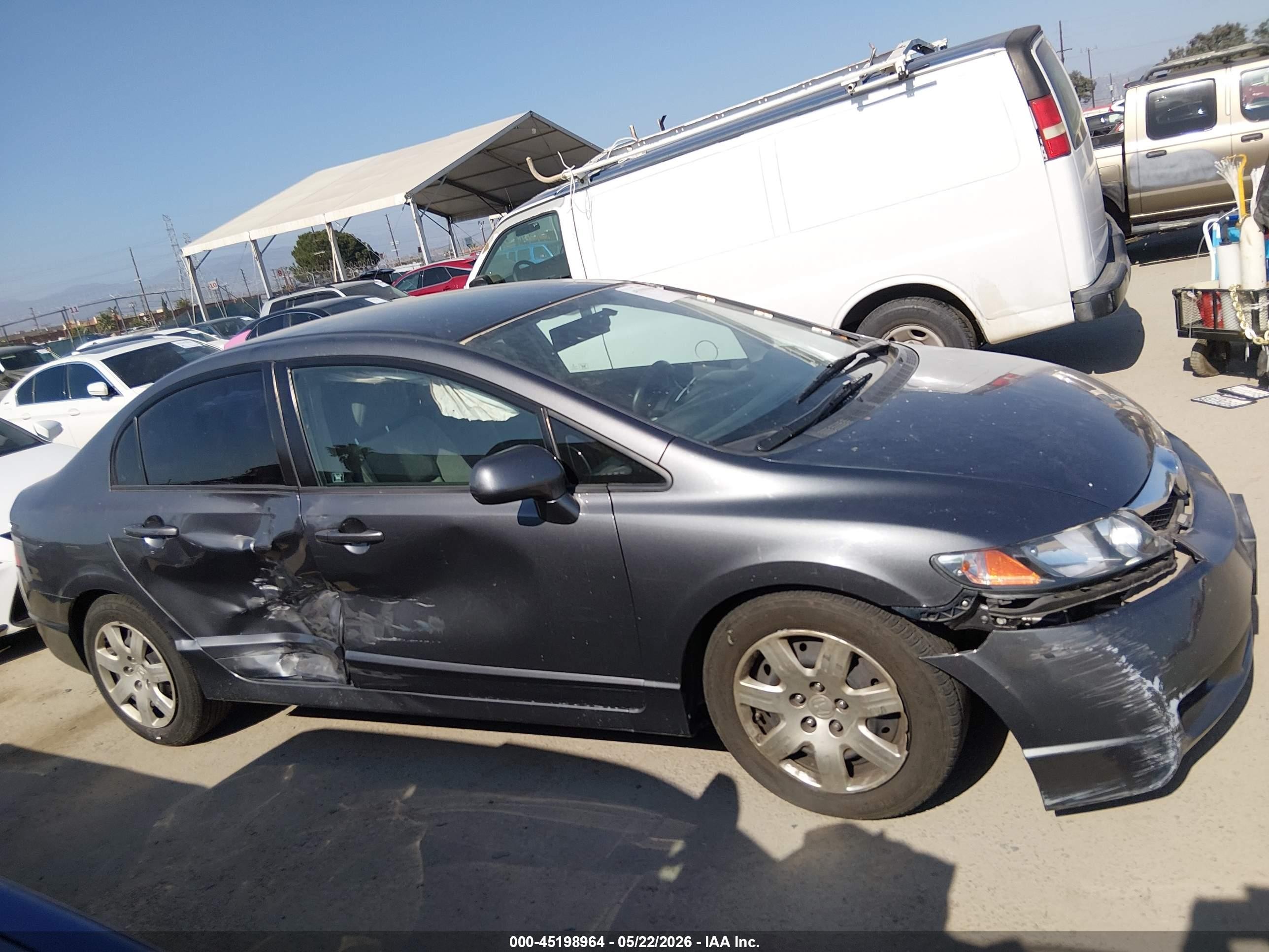 2011 Honda Civic Lx Gray vin: 2HGFA1F55BH308345