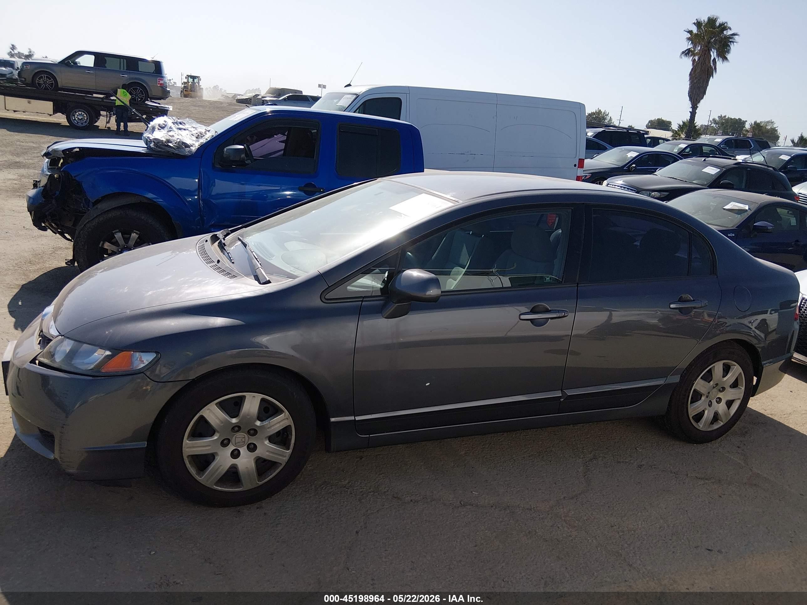 2011 Honda Civic Lx Gray vin: 2HGFA1F55BH308345