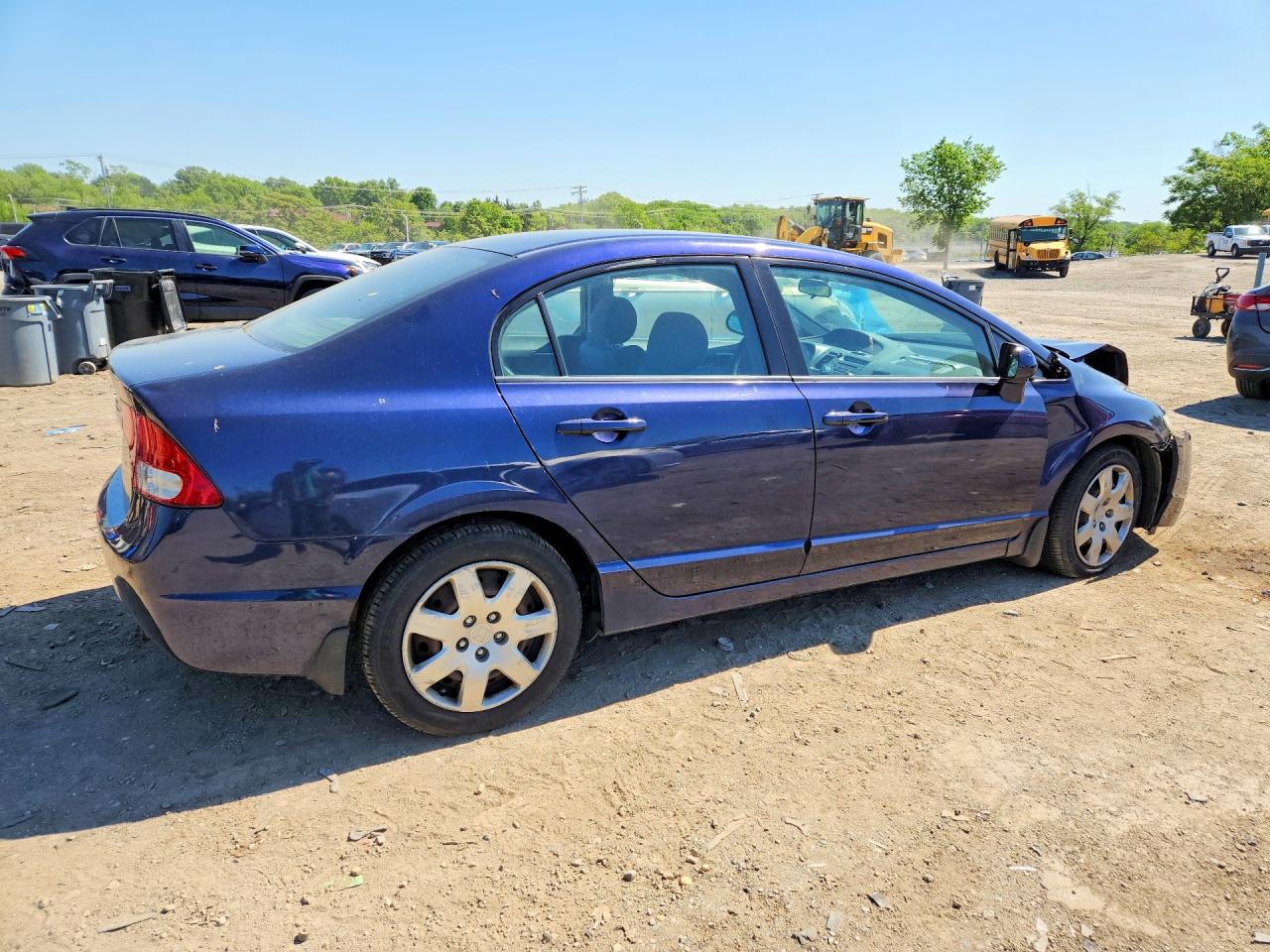 2011 Honda Civic Lx Blue vin: 2HGFA1F55BH500137