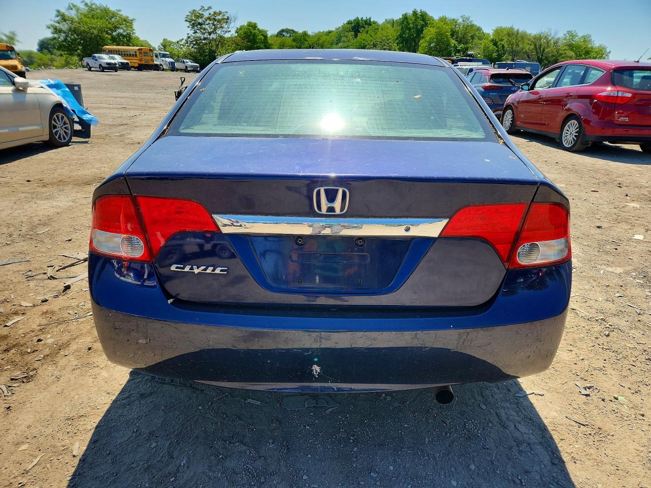 2011 Honda Civic Lx Blue vin: 2HGFA1F55BH500137