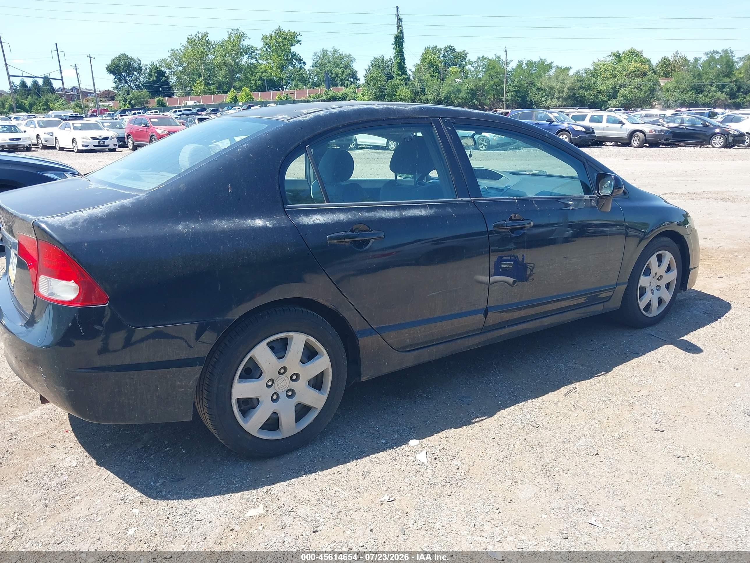 2011 Honda Civic Lx Black vin: 2HGFA1F55BH507041