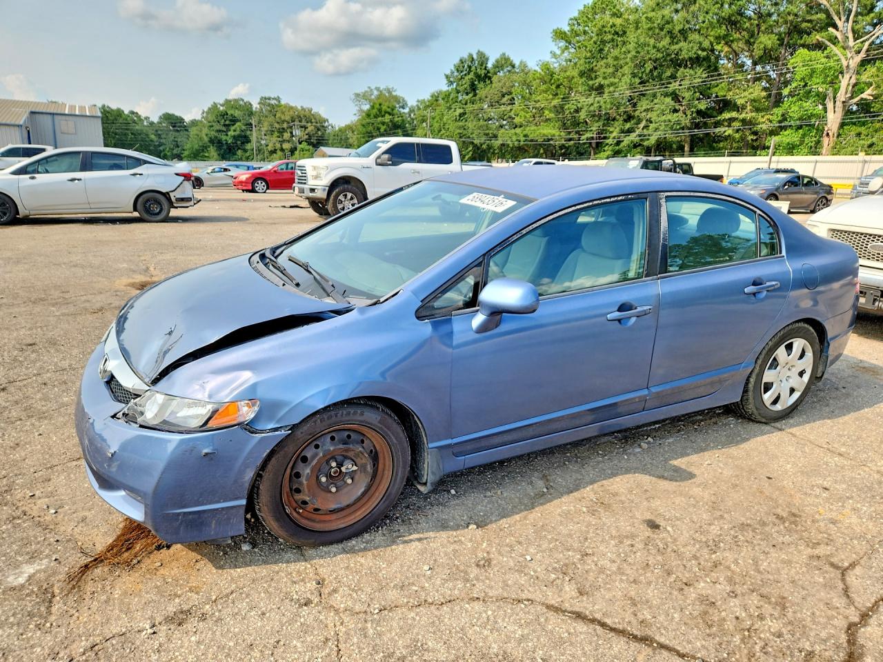 2011 Honda Civic 4d Lx Blue vin: 2HGFA1F55BH510442