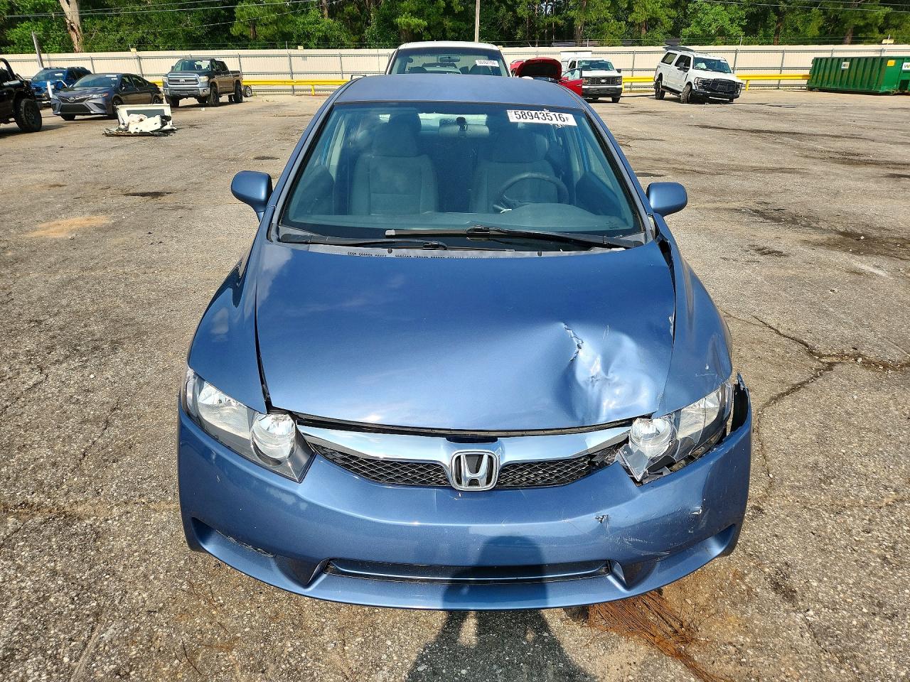 2011 Honda Civic 4d Lx Blue vin: 2HGFA1F55BH510442