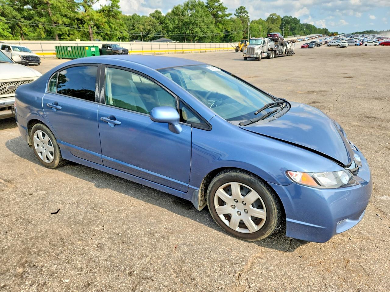 2011 Honda Civic 4d Lx Blue vin: 2HGFA1F55BH510442