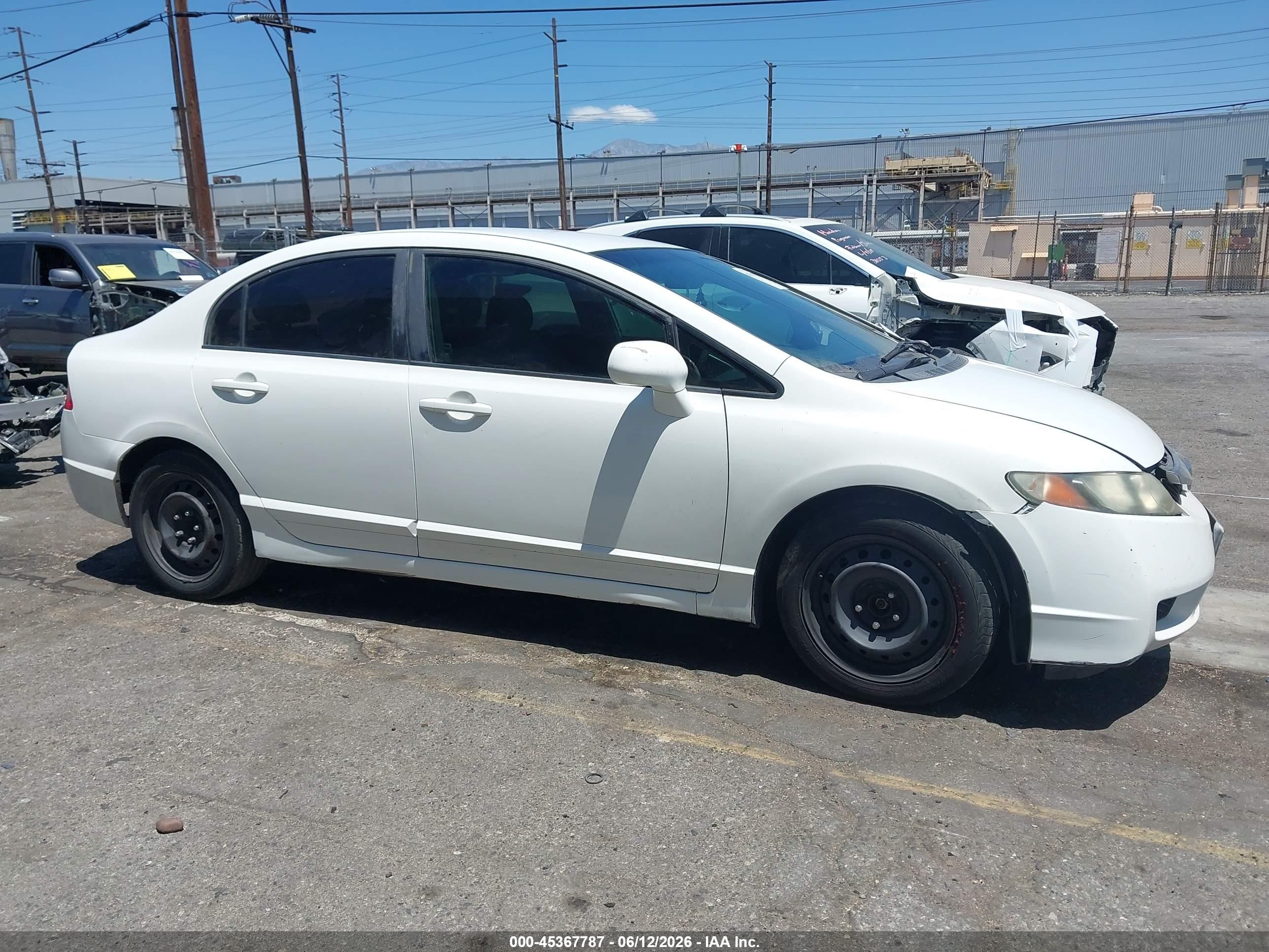 2011 Honda Civic Lx White vin: 2HGFA1F55BH514572