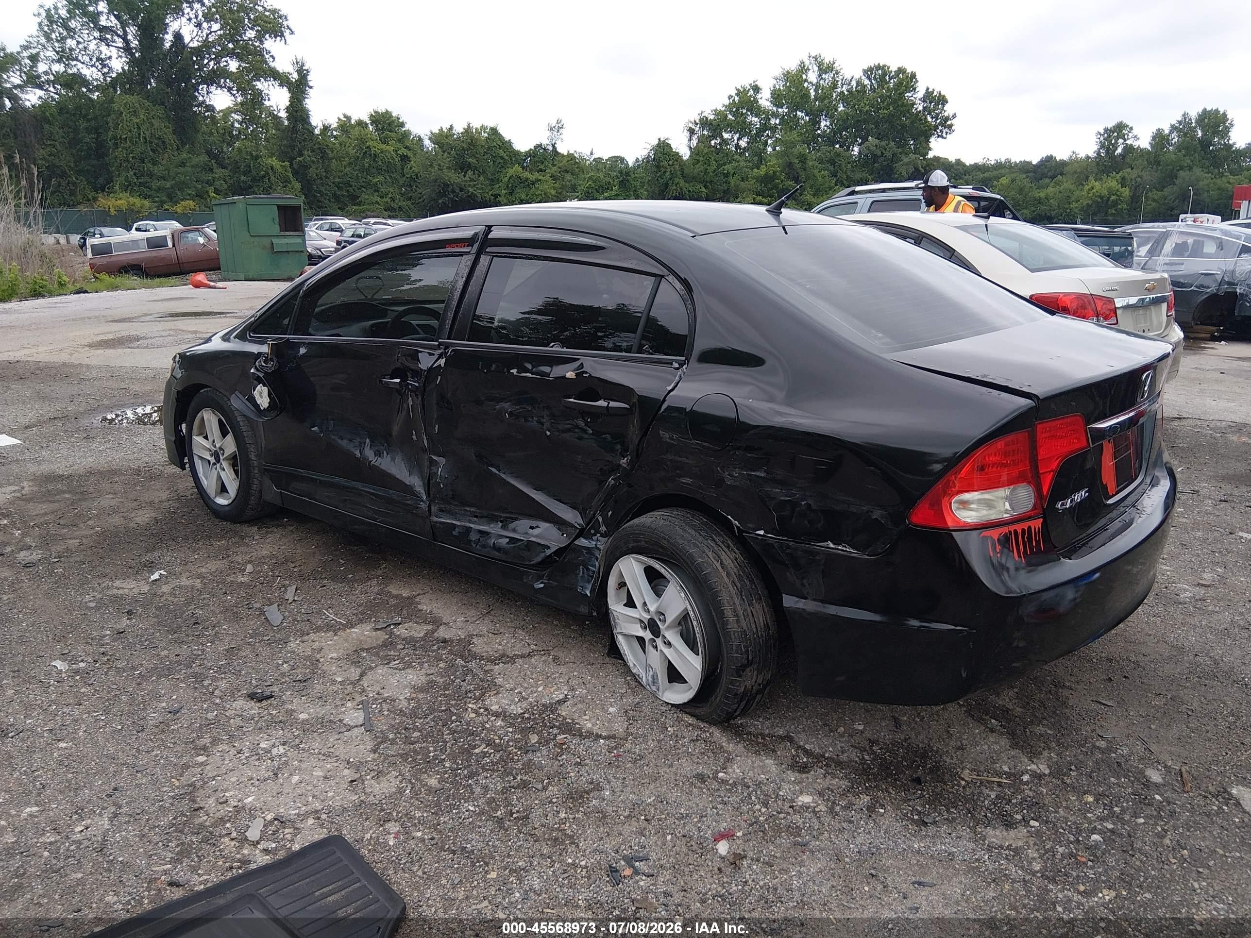 2011 Honda Civic Lx Black vin: 2HGFA1F55BH517990