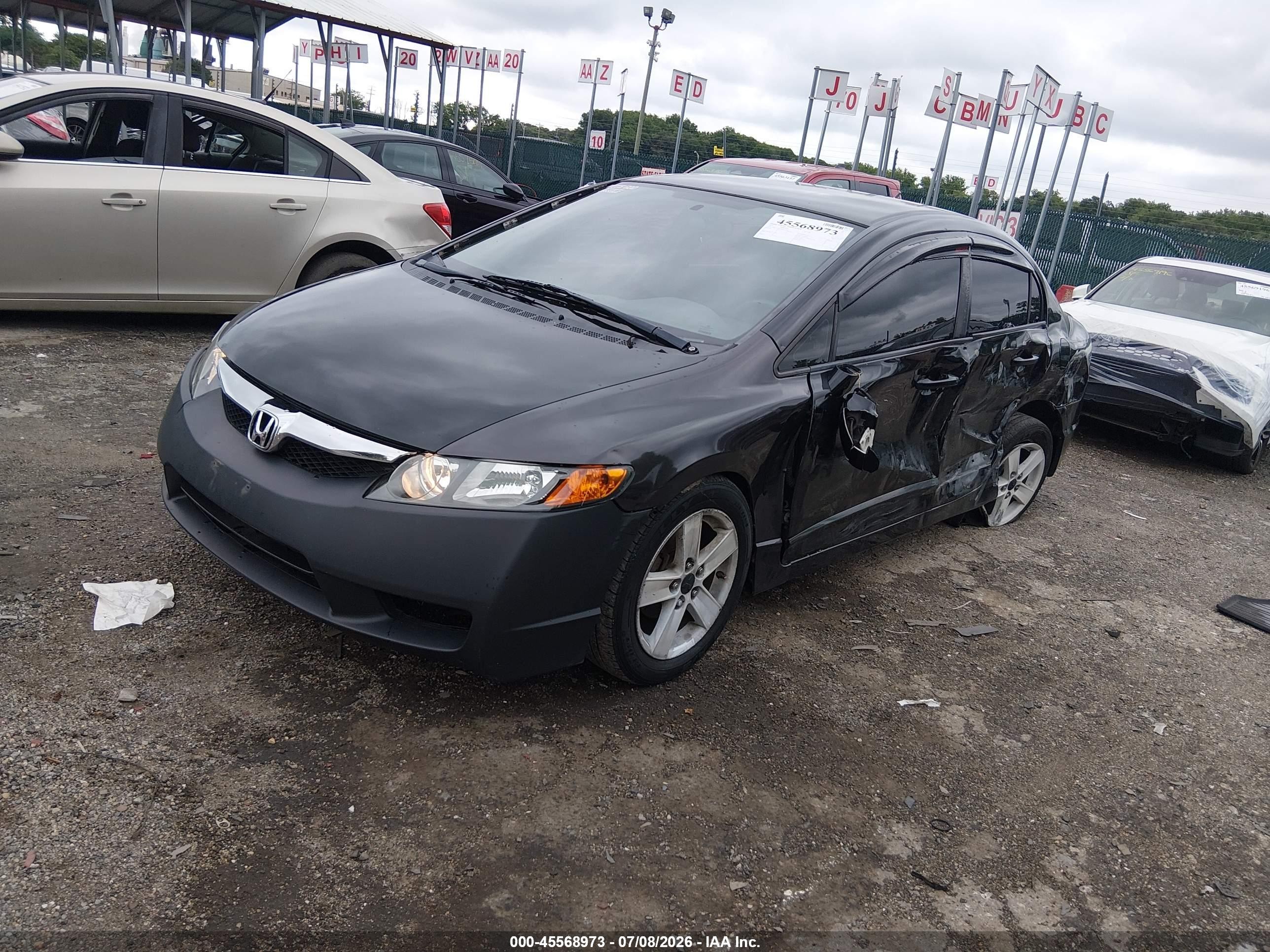 2011 Honda Civic Lx Black vin: 2HGFA1F55BH517990