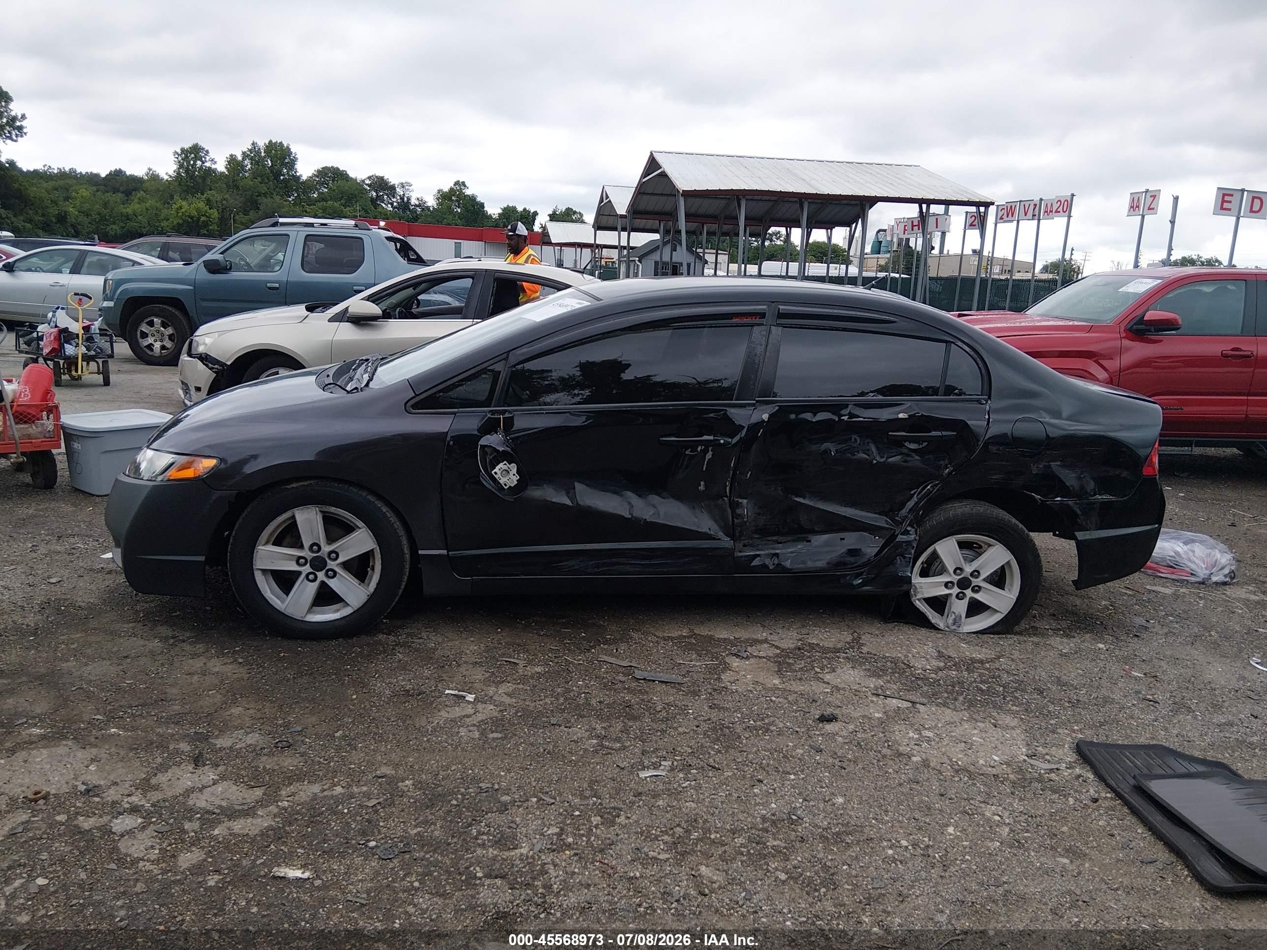 2011 Honda Civic Lx Black vin: 2HGFA1F55BH517990