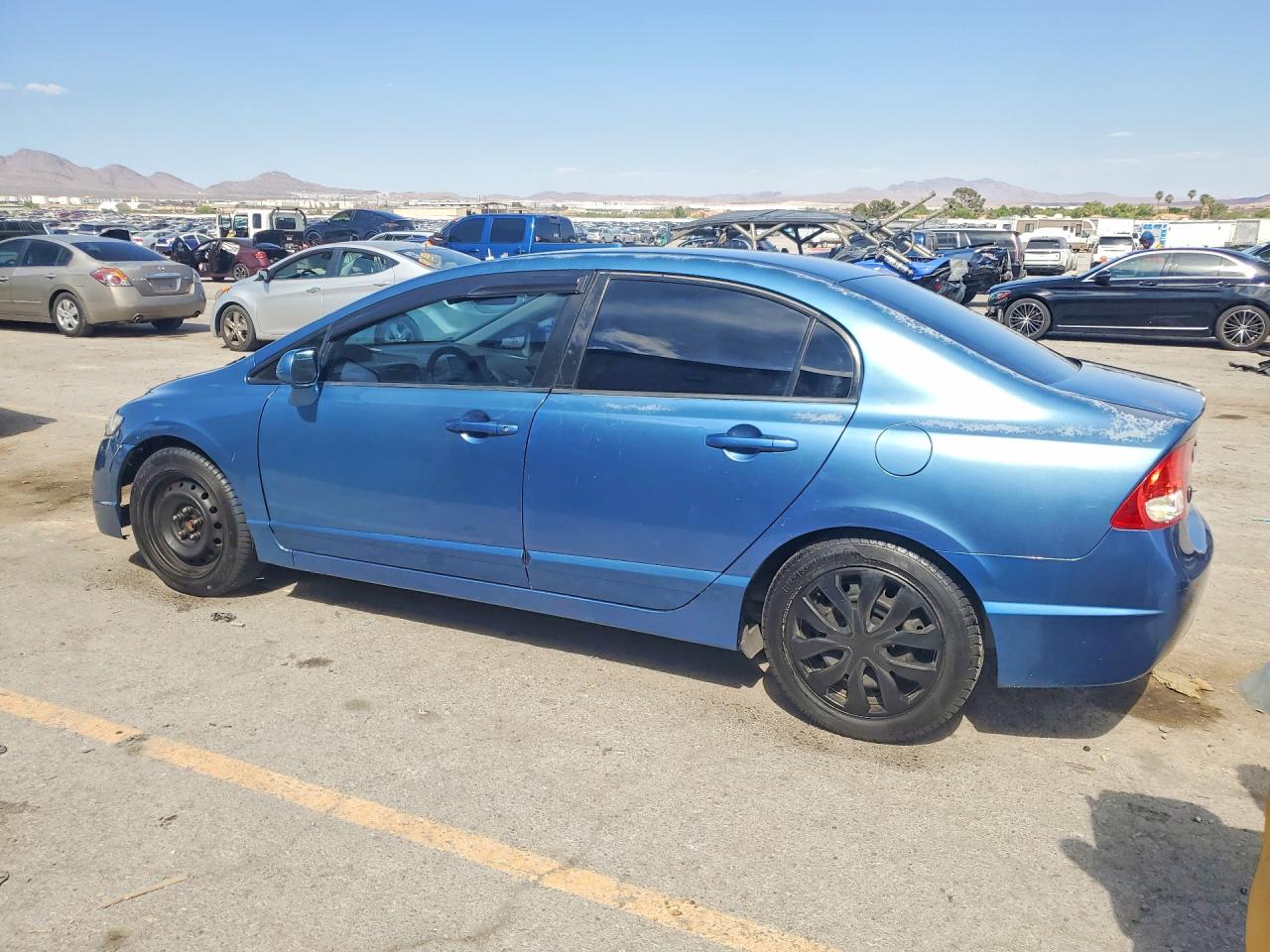 2011 Honda Civic Lx Blue vin: 2HGFA1F55BH530058