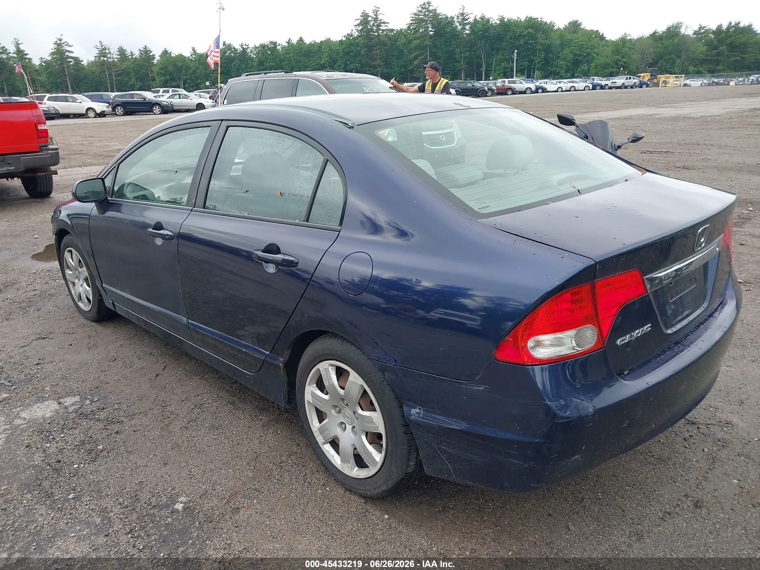 2011 Honda Civic Lx Blue vin: 2HGFA1F55BH535163
