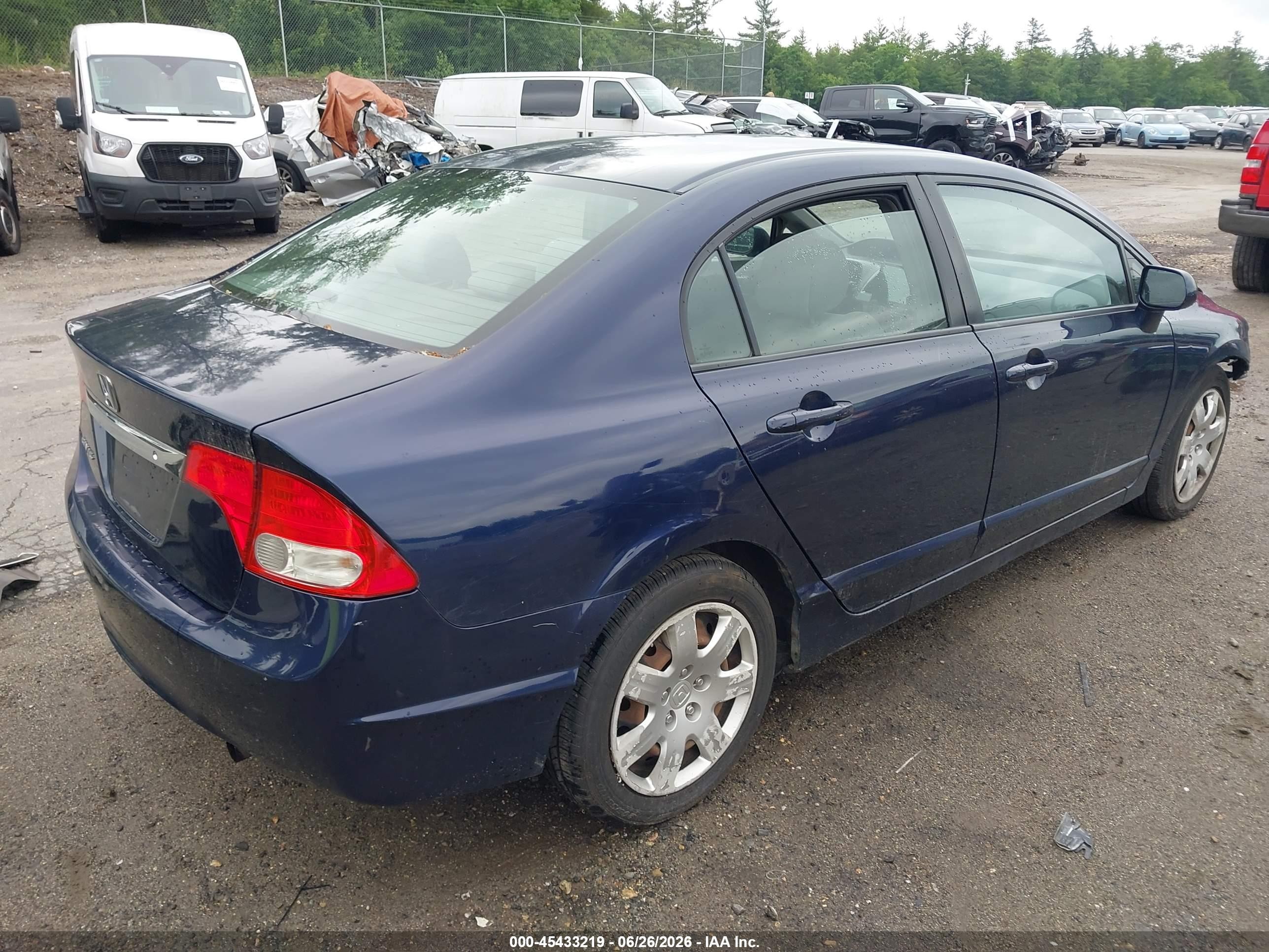 2011 Honda Civic Lx Blue vin: 2HGFA1F55BH535163