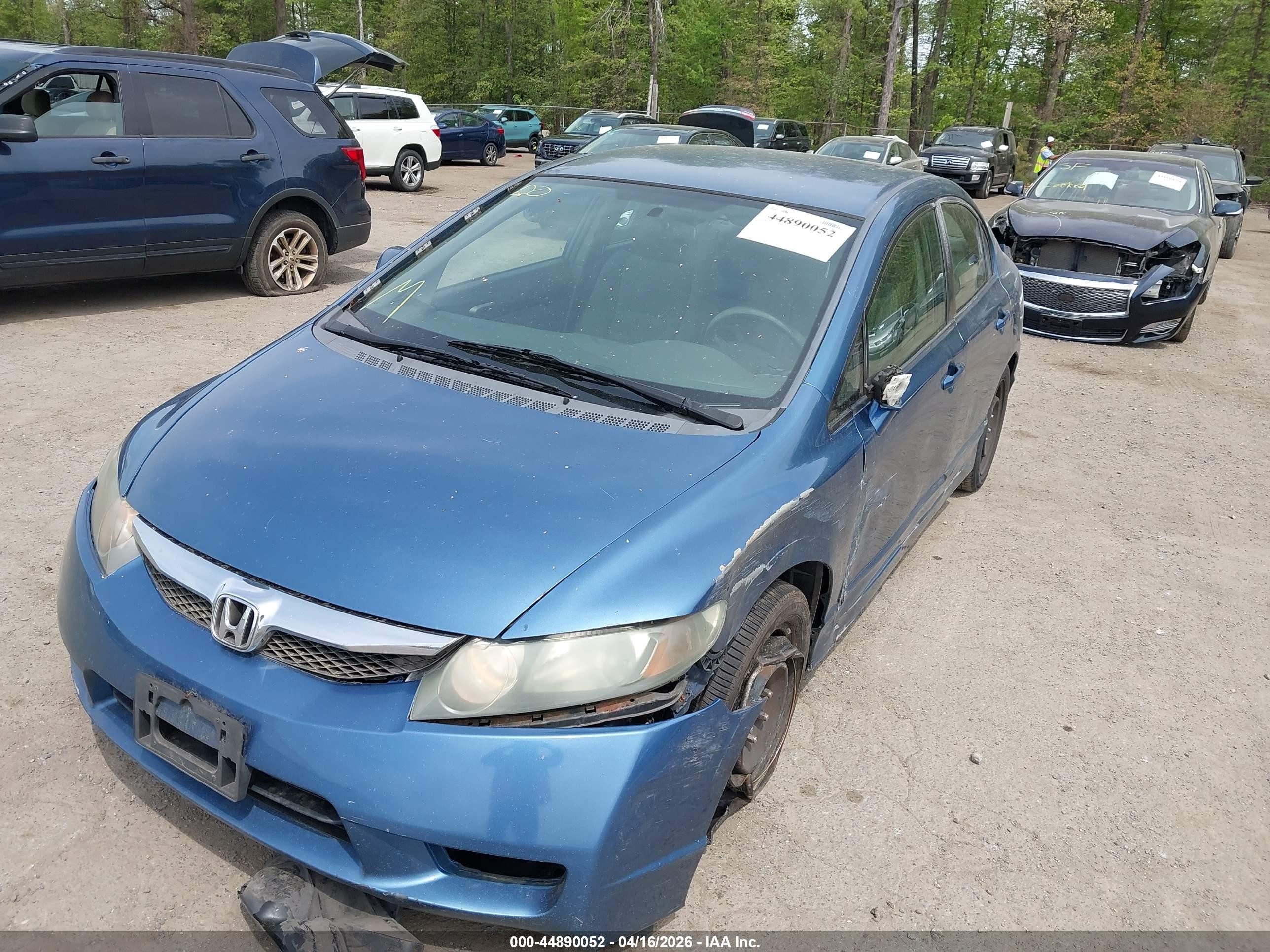 2010 Honda Civic Lx Blue vin: 2HGFA1F56AH304285
