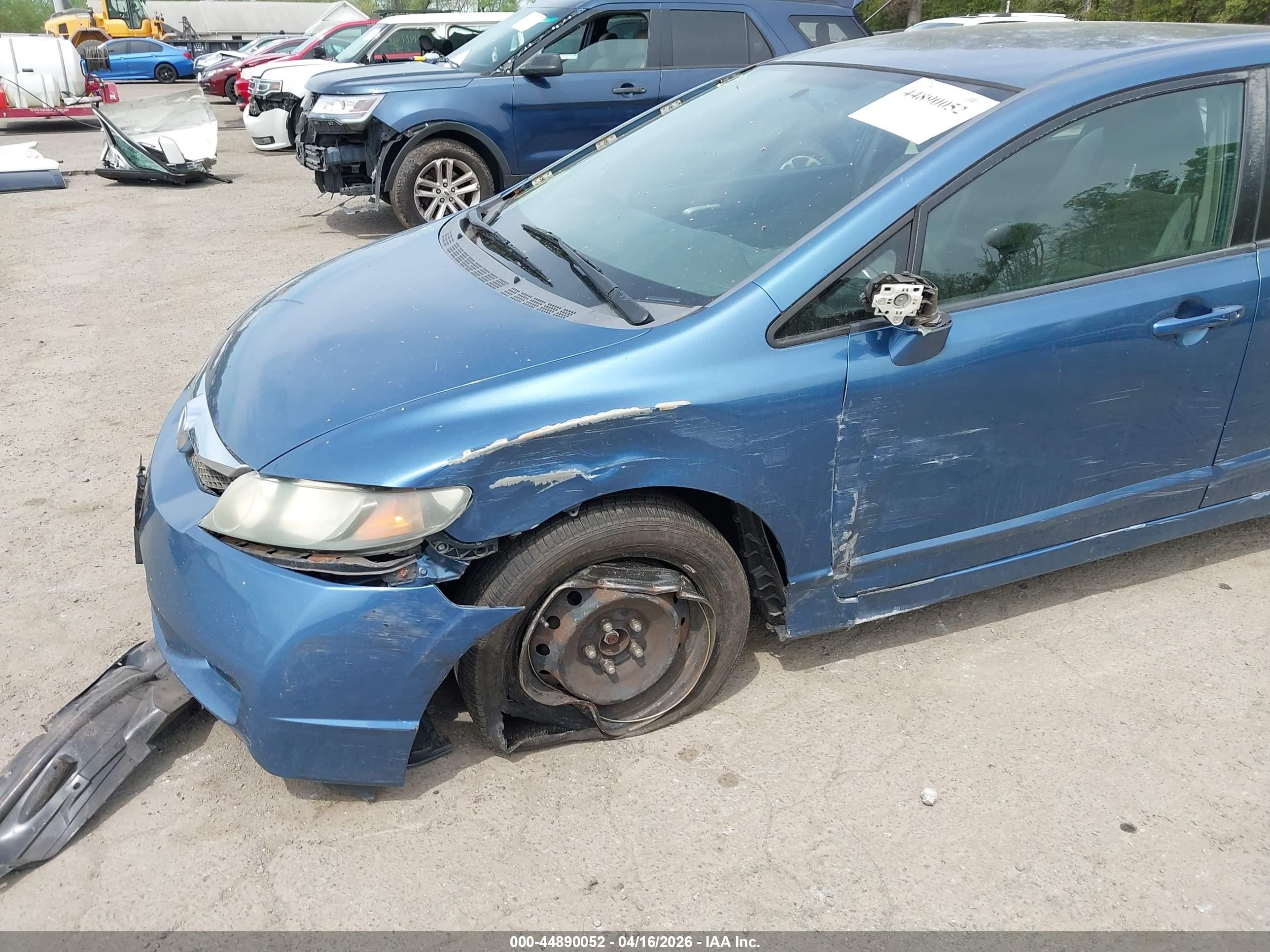 2010 Honda Civic Lx Blue vin: 2HGFA1F56AH304285