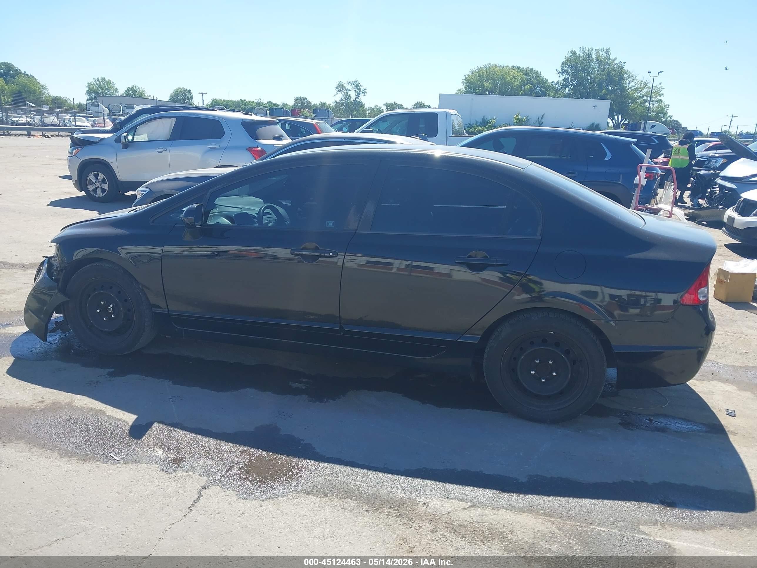 2010 Honda Civic Lx Black vin: 2HGFA1F56AH305050