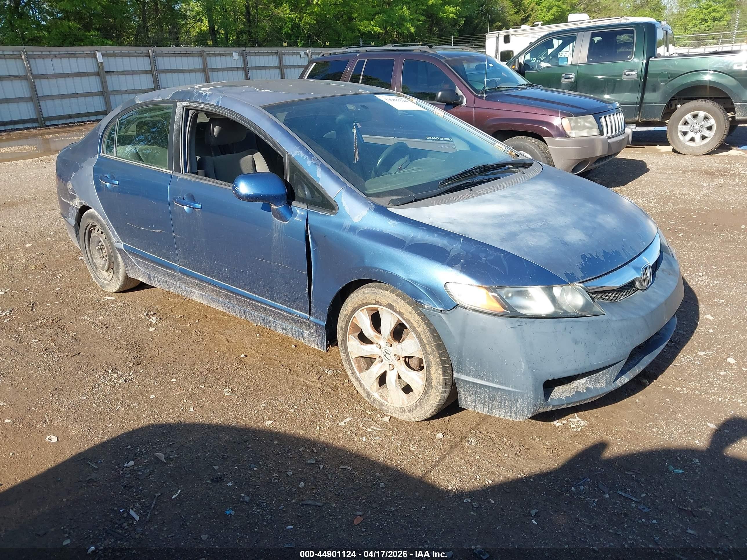 2010 Honda Civic Lx Blue vin: 2HGFA1F56AH317344