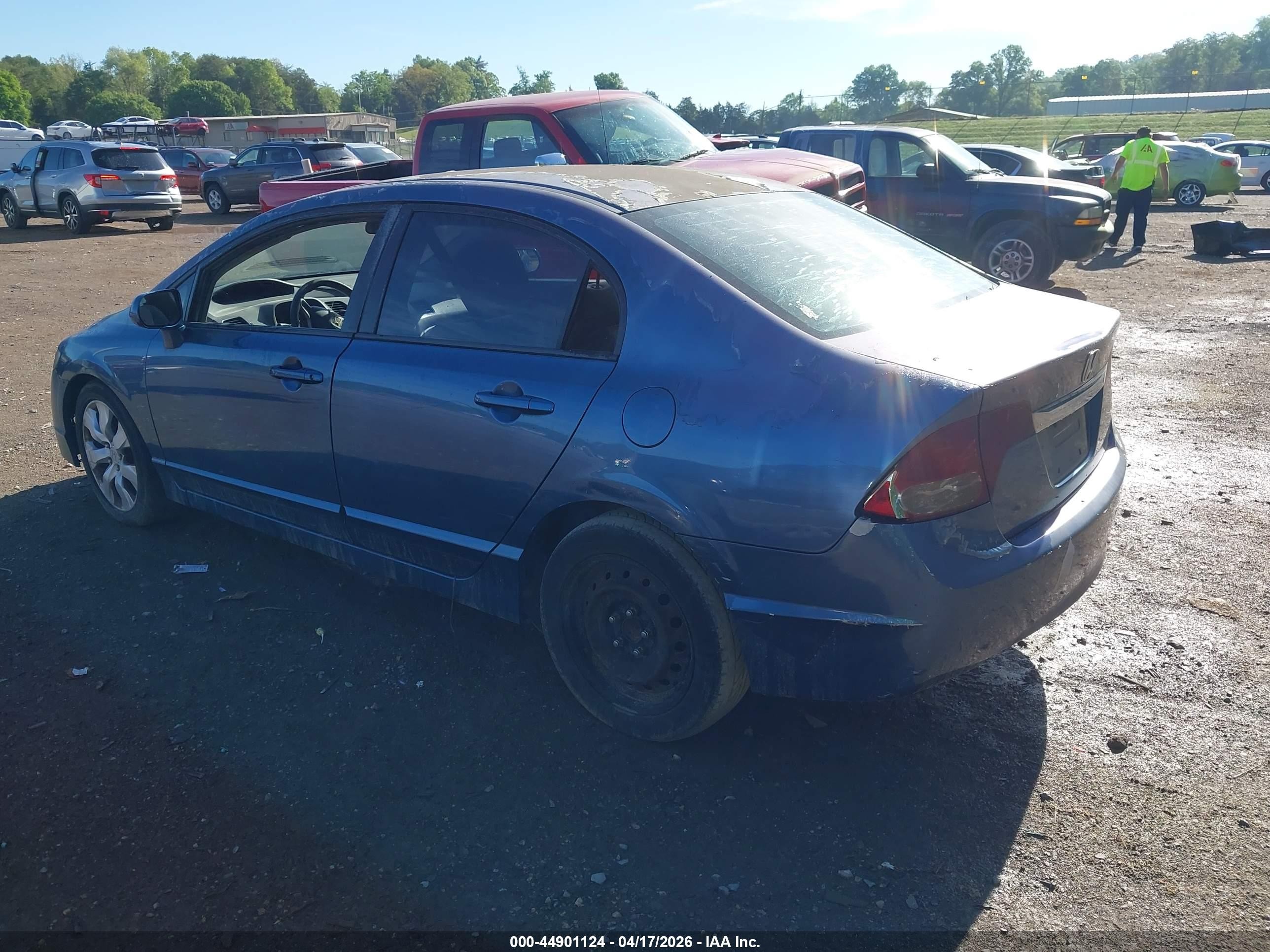 2010 Honda Civic Lx Blue vin: 2HGFA1F56AH317344