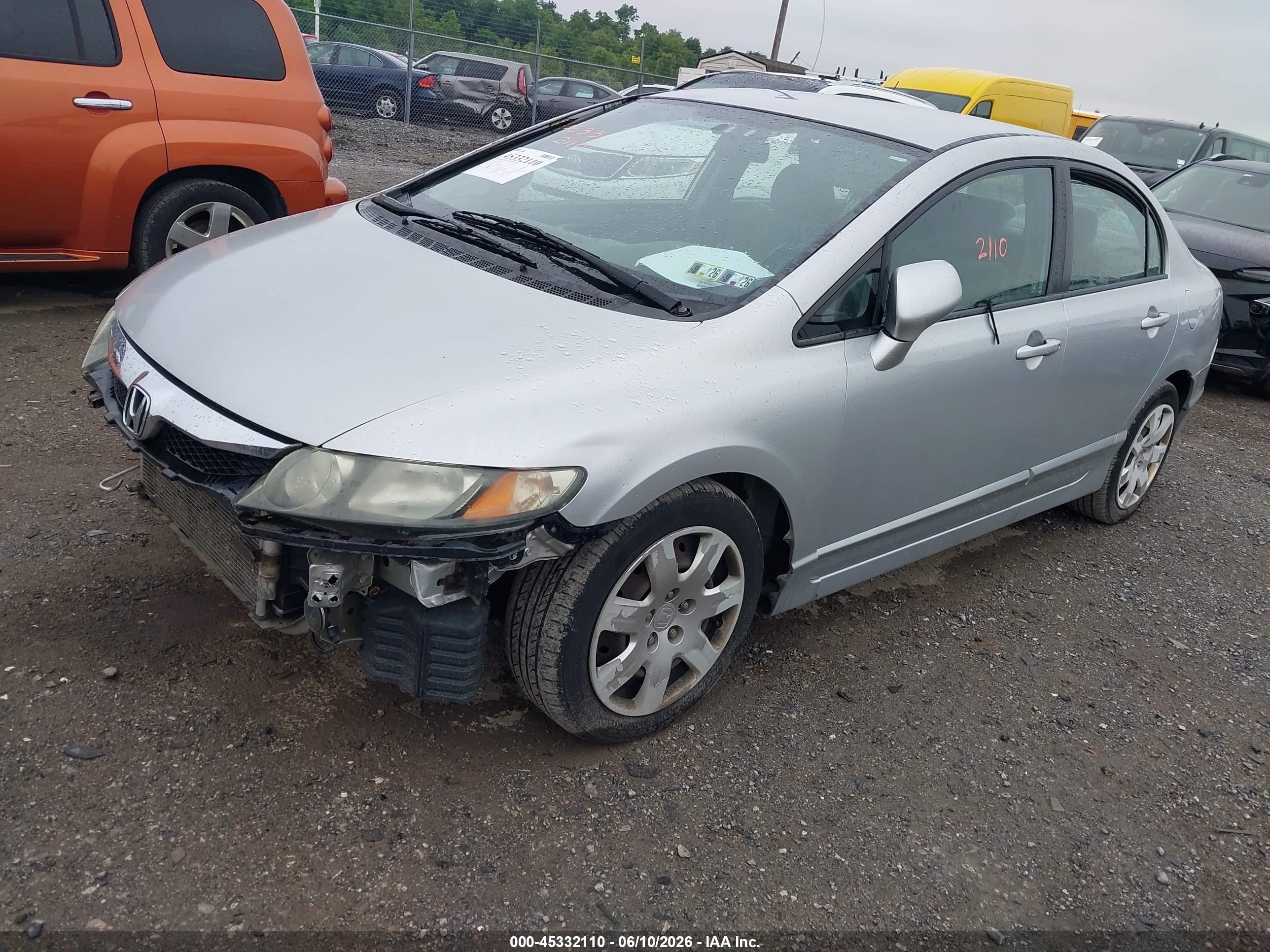 2010 Honda Civic Lx Silver vin: 2HGFA1F56AH325363