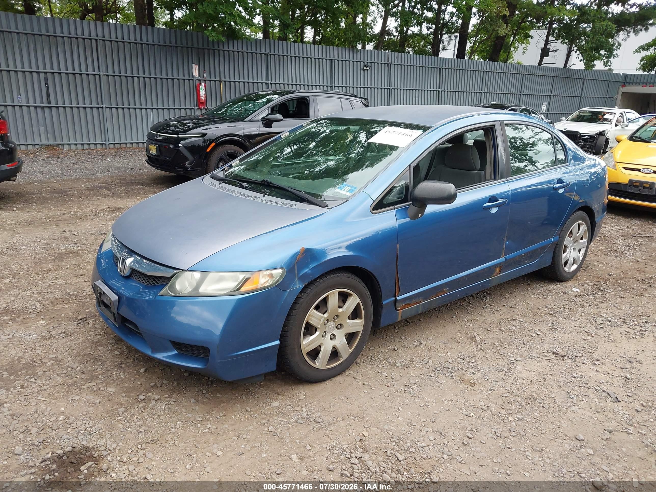 2010 Honda Civic Lx Blue vin: 2HGFA1F56AH500789