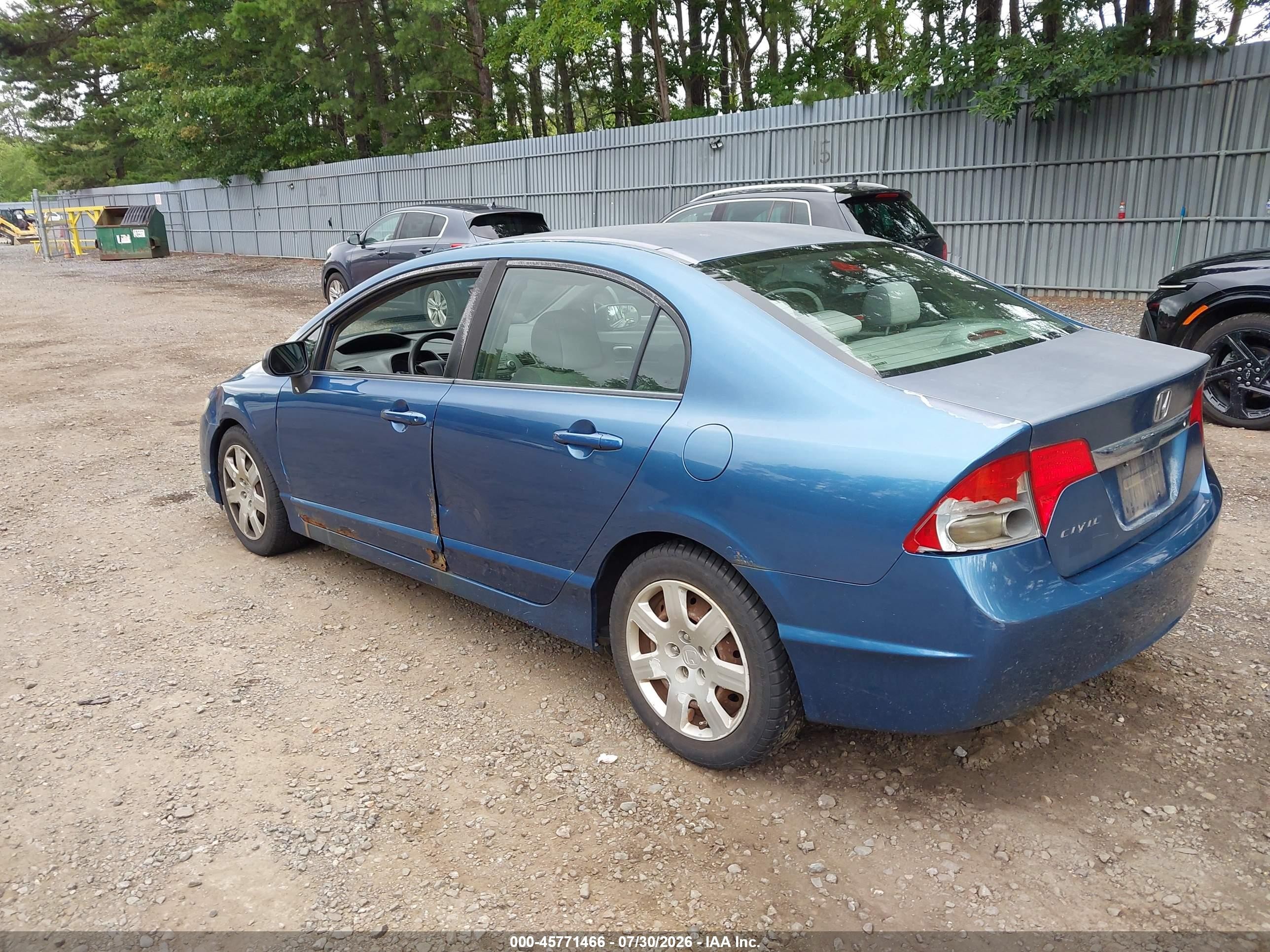 2010 Honda Civic Lx Blue vin: 2HGFA1F56AH500789