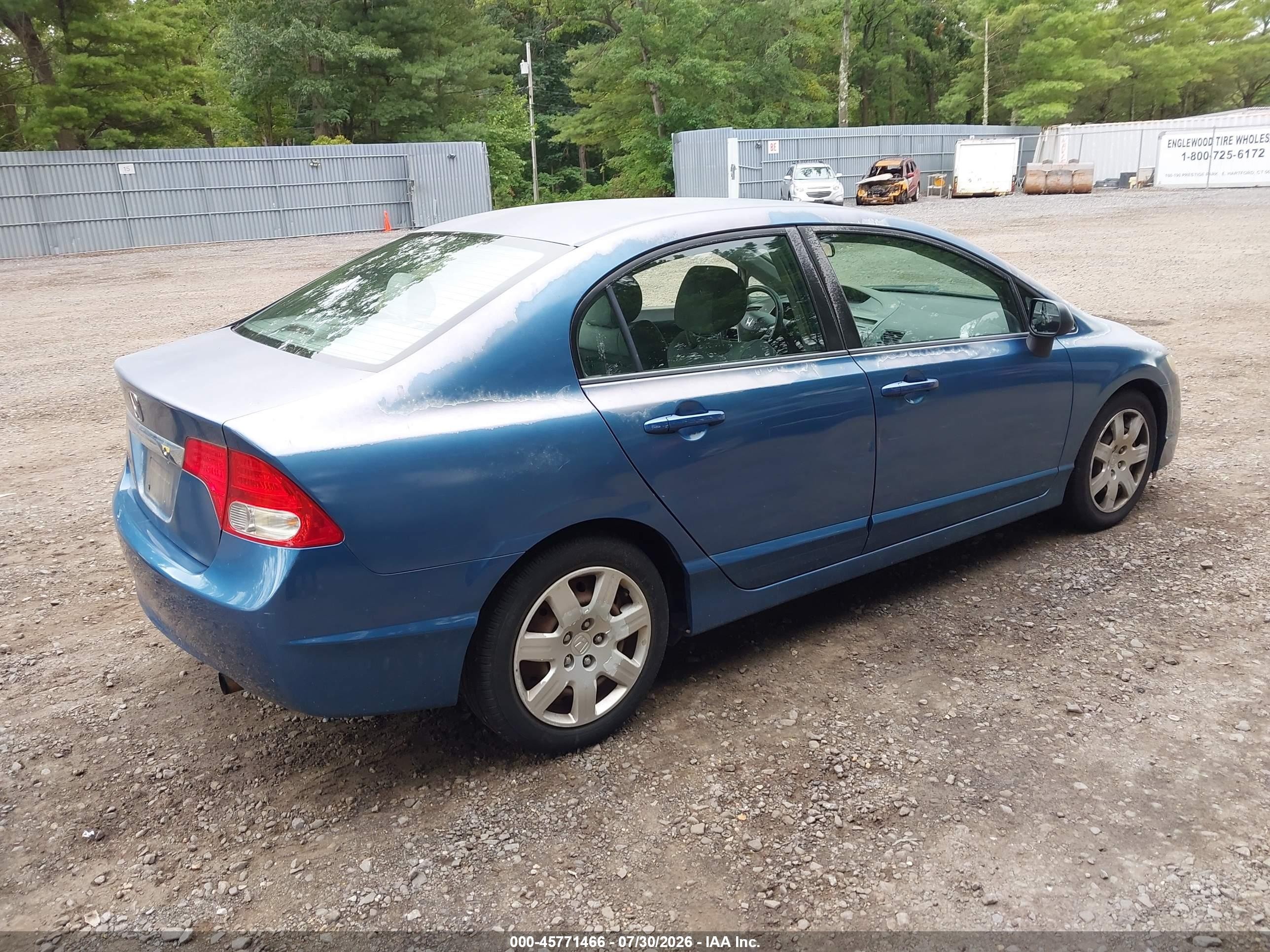 2010 Honda Civic Lx Blue vin: 2HGFA1F56AH500789