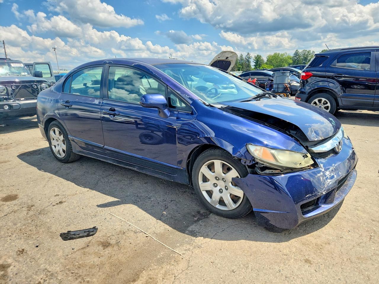 2010 Honda Civic Lx Blue vin: 2HGFA1F56AH501022