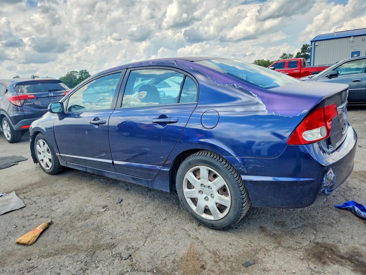 2010 Honda Civic Lx Blue vin: 2HGFA1F56AH501022