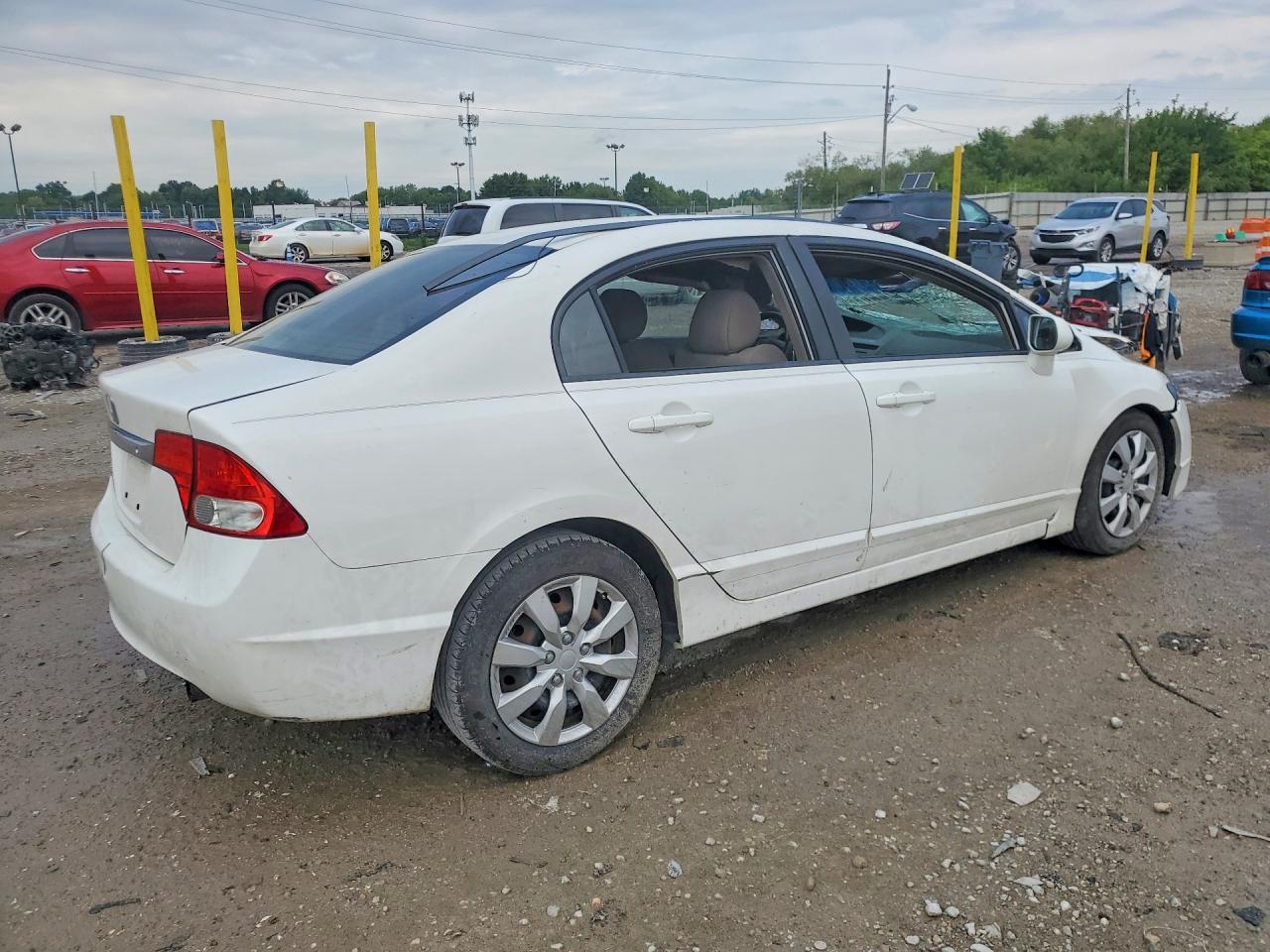 2010 Honda Civic Lx White vin: 2HGFA1F56AH544923