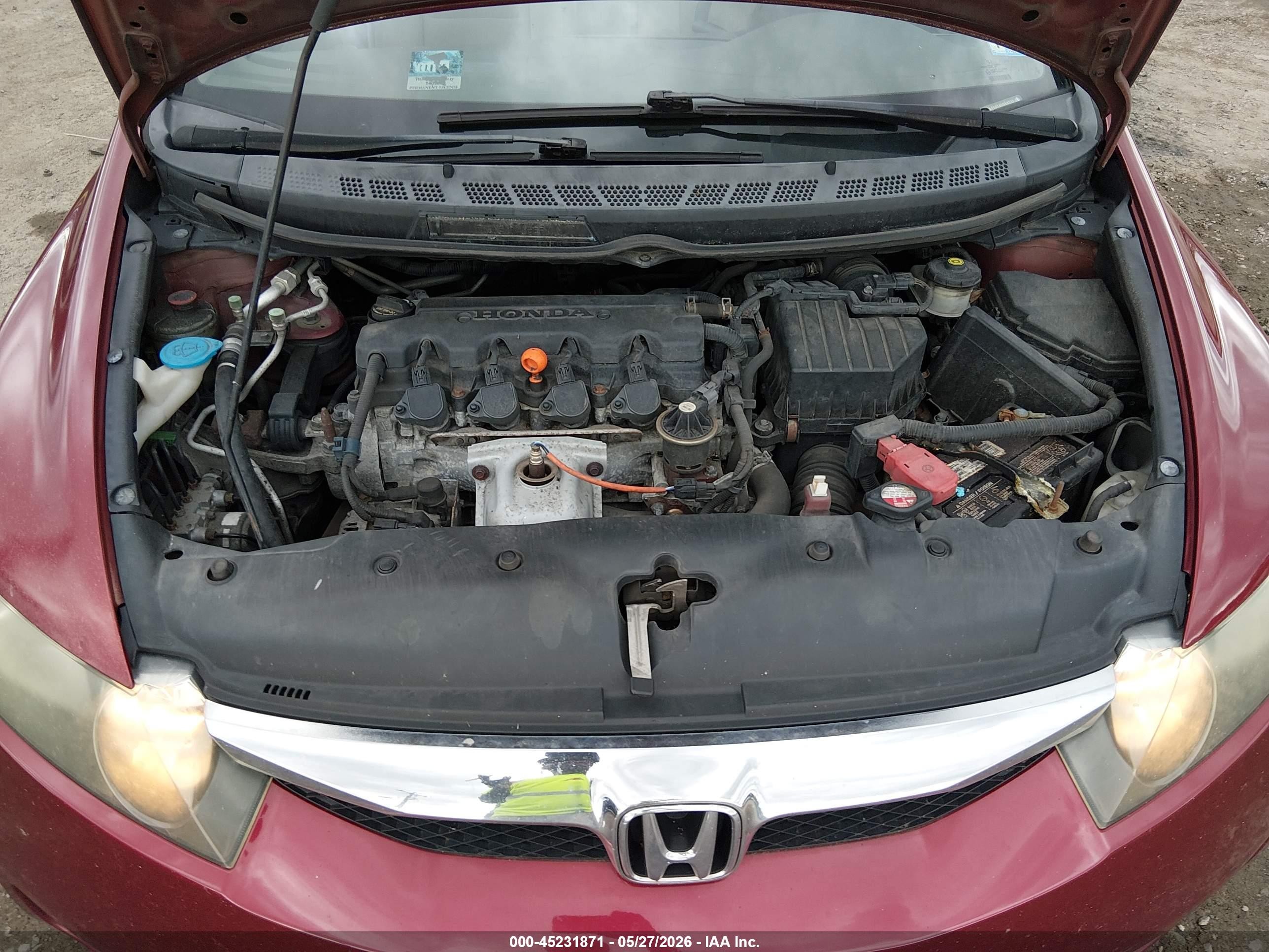 2010 Honda Civic Lx Red vin: 2HGFA1F56AH548373