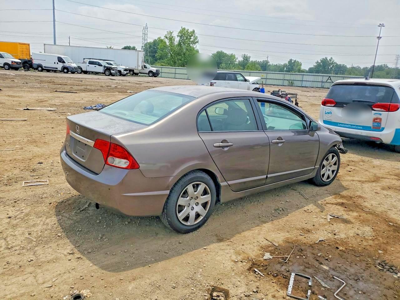 2010 Honda Civic Lx Gray vin: 2HGFA1F56AH557977