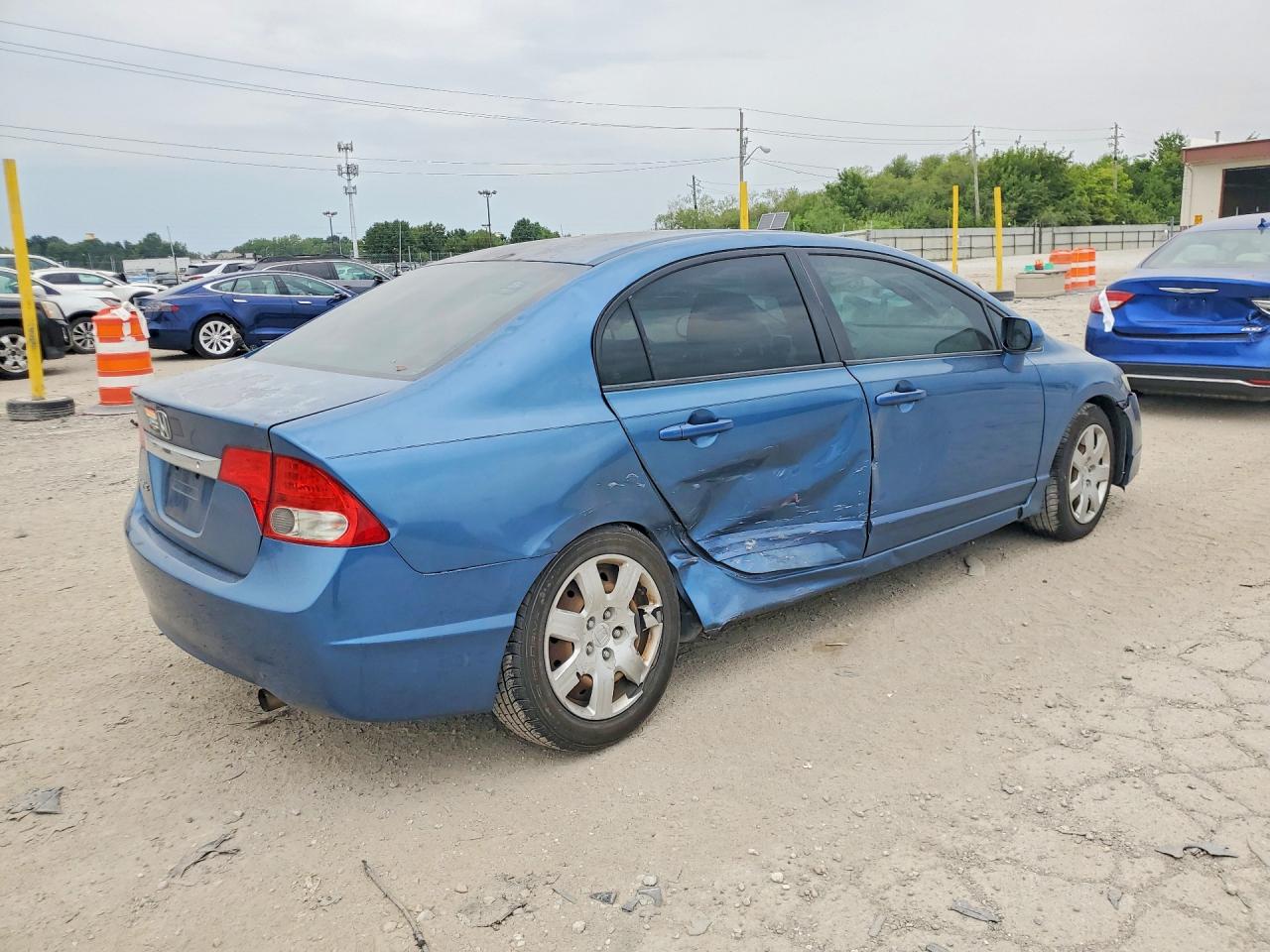 2010 Honda Civic Lx Blue vin: 2HGFA1F56AH563634