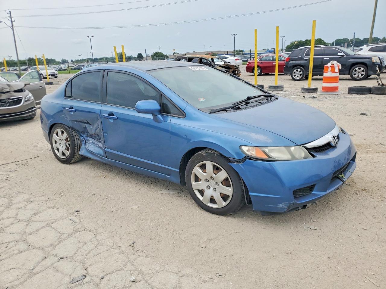 2010 Honda Civic Lx Blue vin: 2HGFA1F56AH563634
