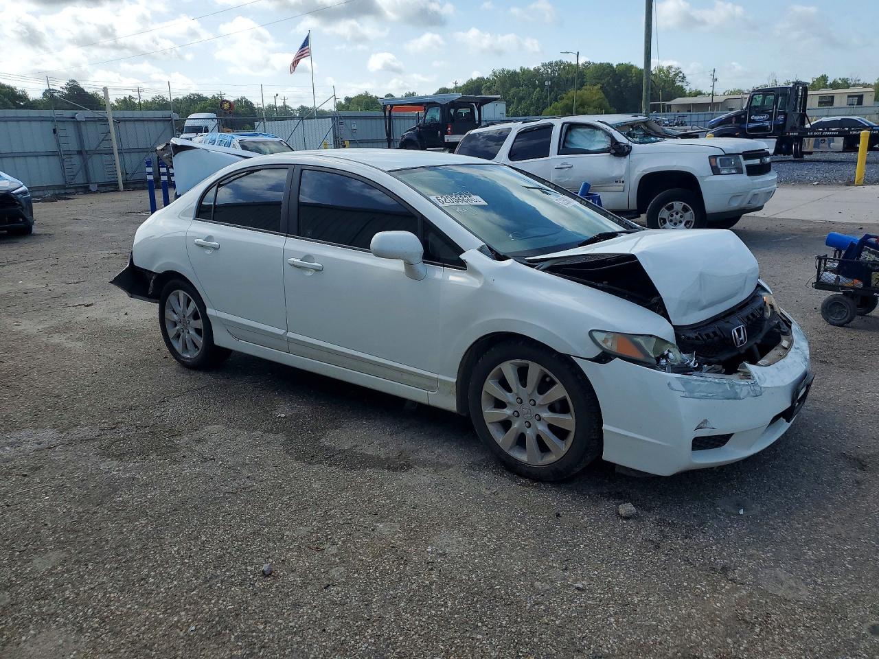 2010 Honda Civic Lx White vin: 2HGFA1F56AH572124