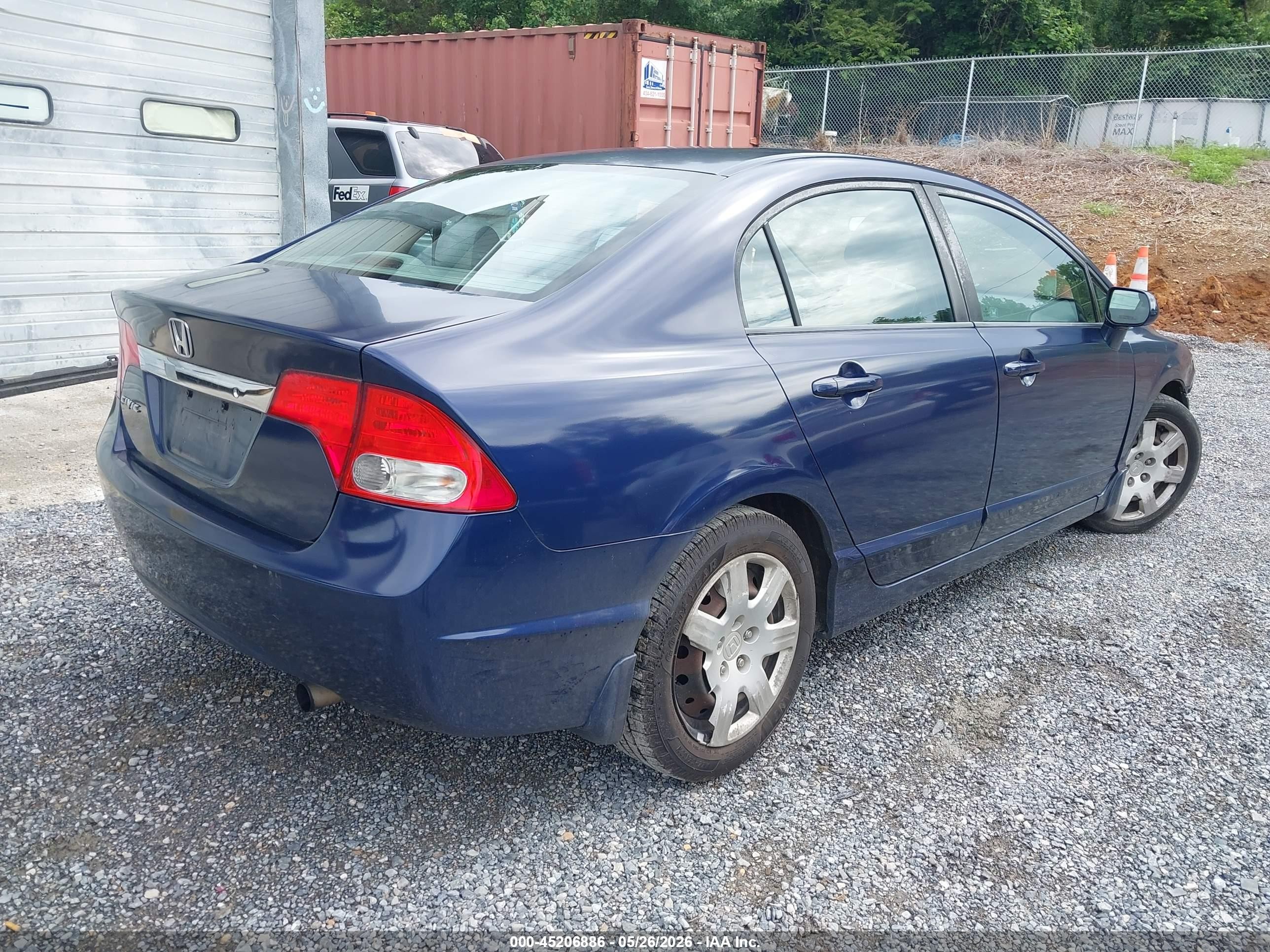 2010 Honda Civic Lx Blue vin: 2HGFA1F56AH576688