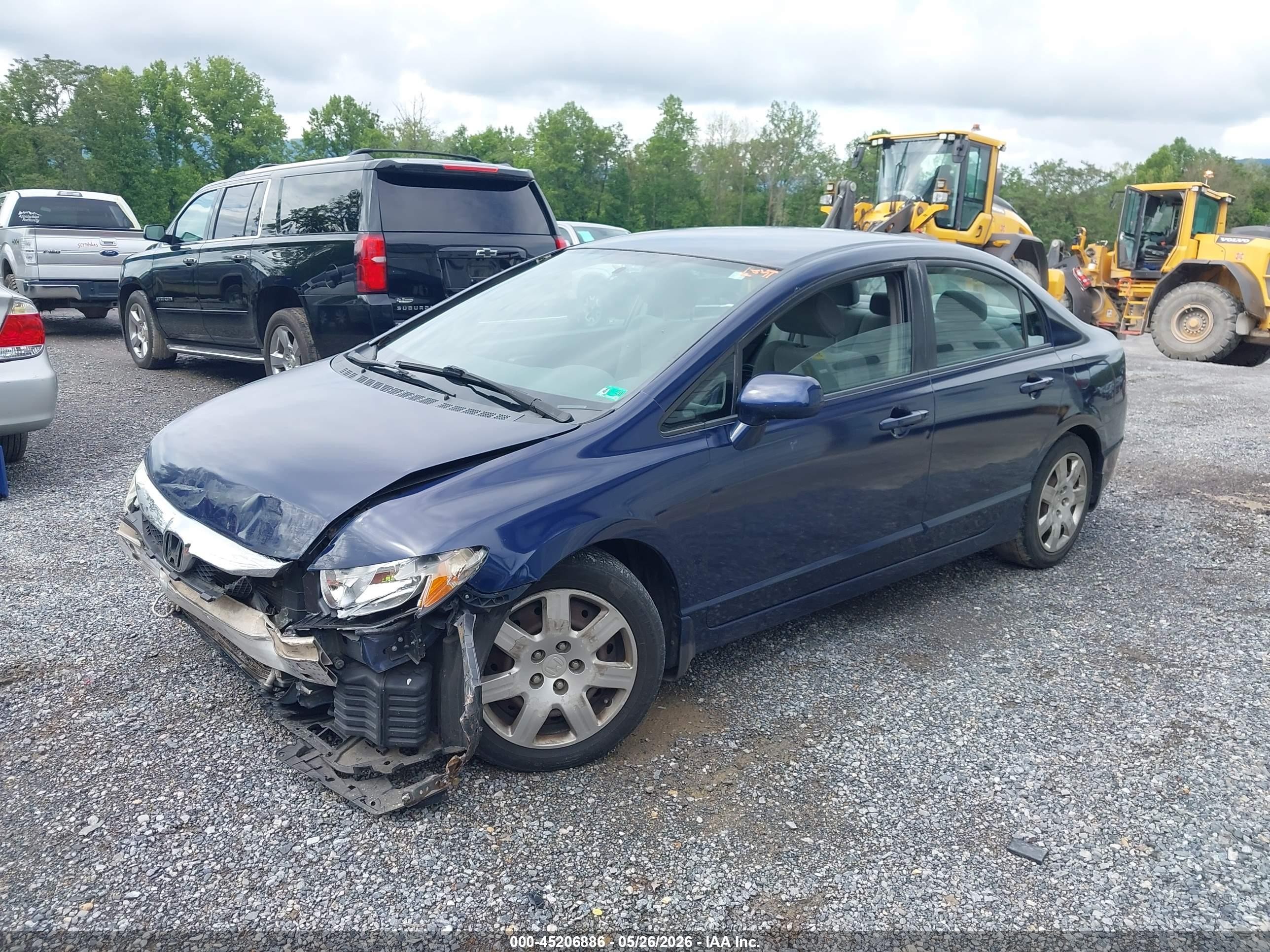 2010 Honda Civic Lx Blue vin: 2HGFA1F56AH576688