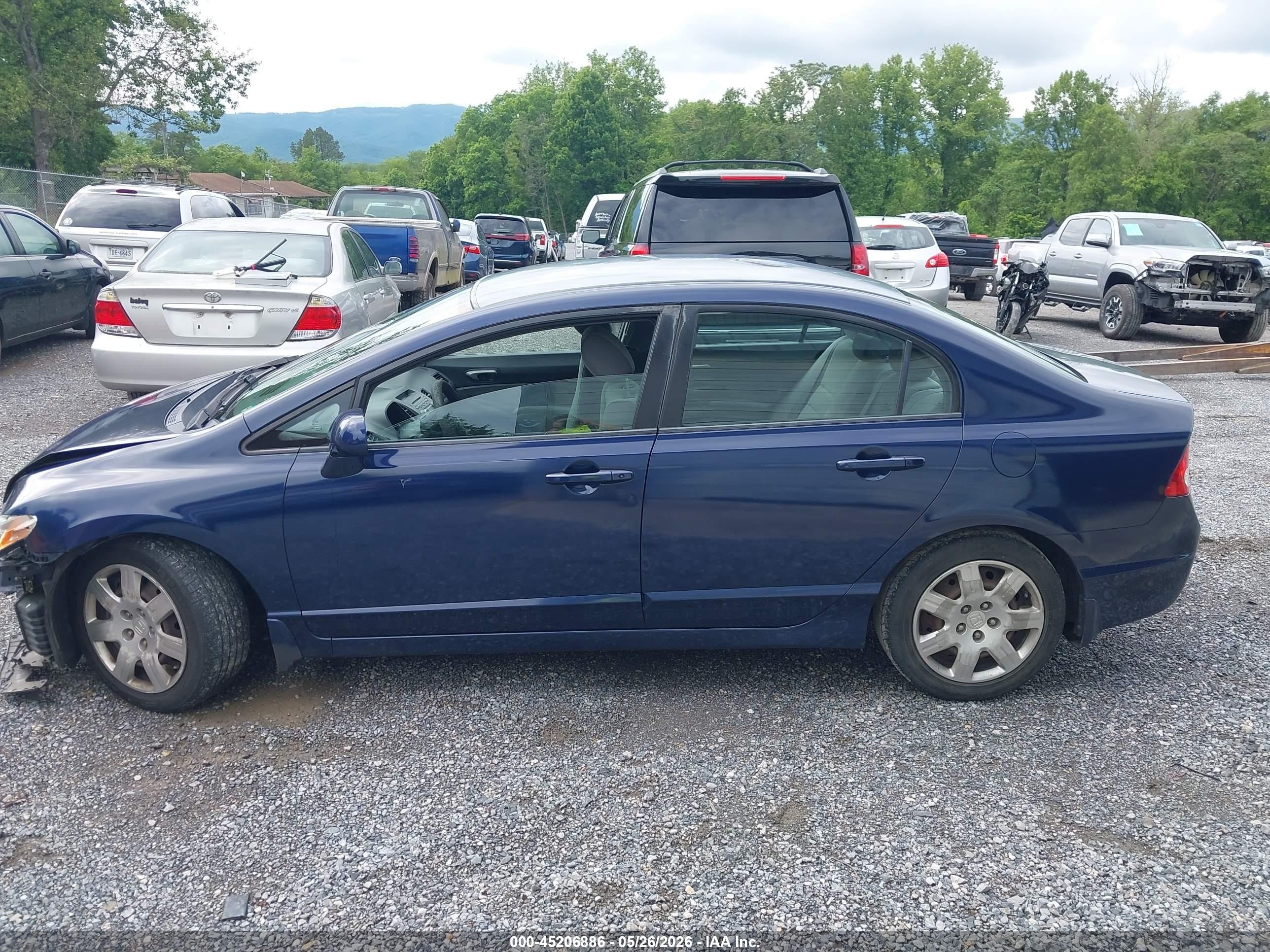 2010 Honda Civic Lx Blue vin: 2HGFA1F56AH576688