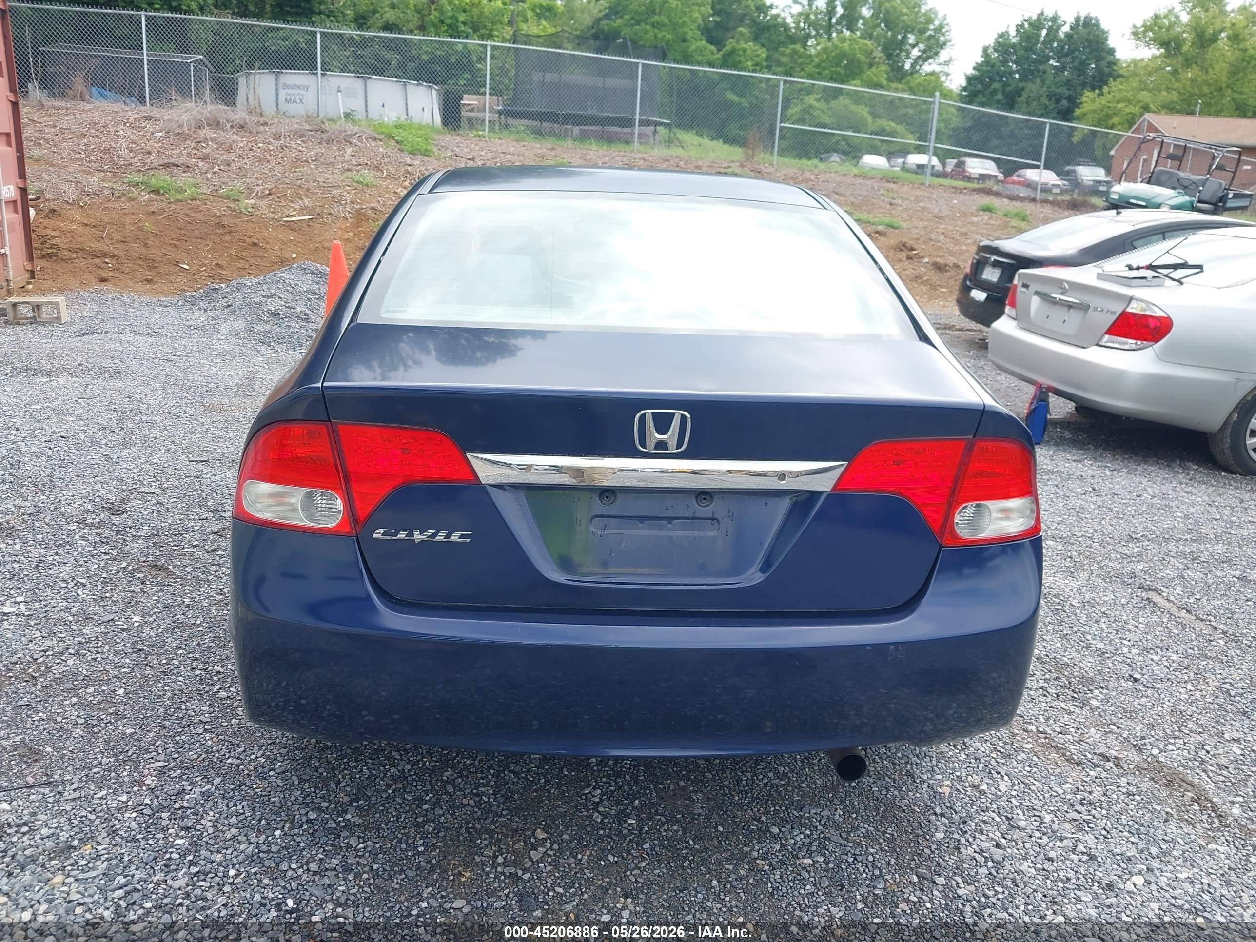 2010 Honda Civic Lx Blue vin: 2HGFA1F56AH576688