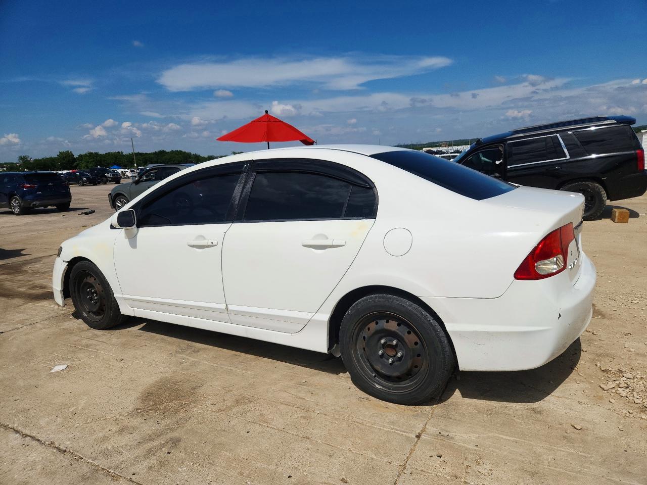 2010 Honda Civic Lx White vin: 2HGFA1F56AH583592