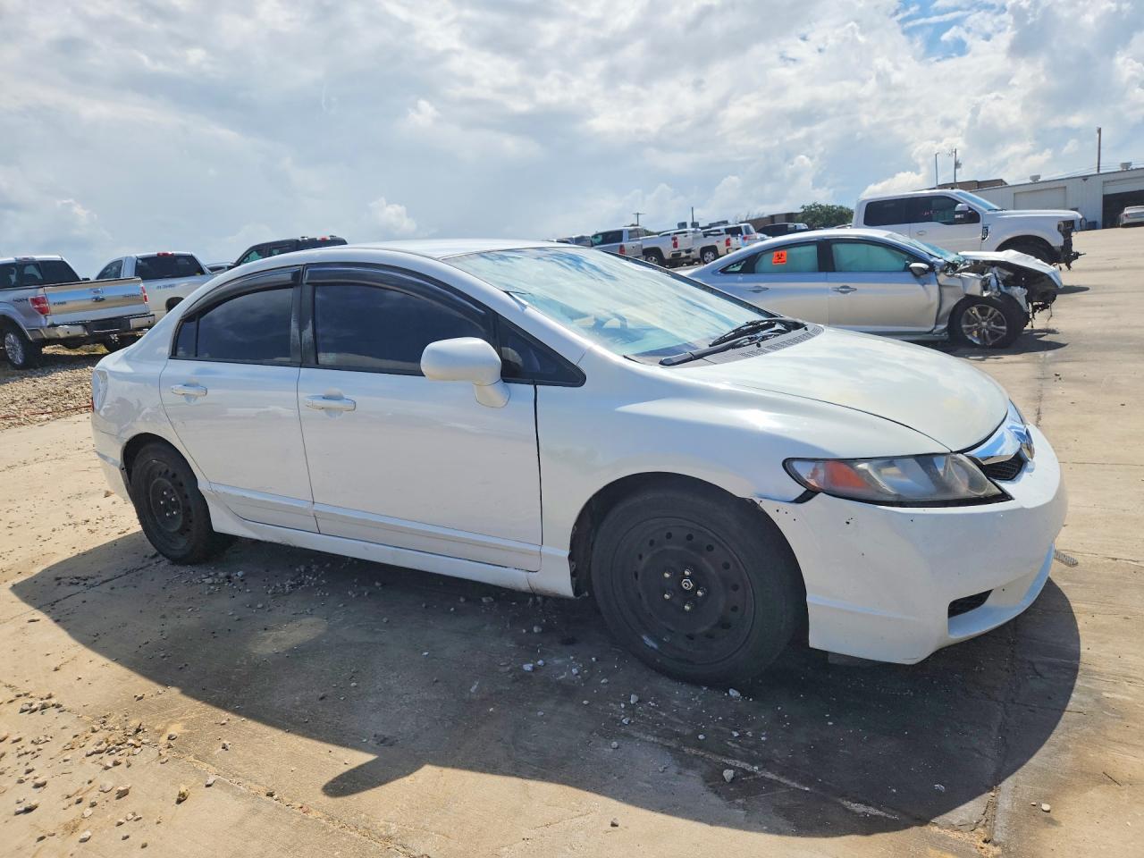 2010 Honda Civic Lx White vin: 2HGFA1F56AH583592
